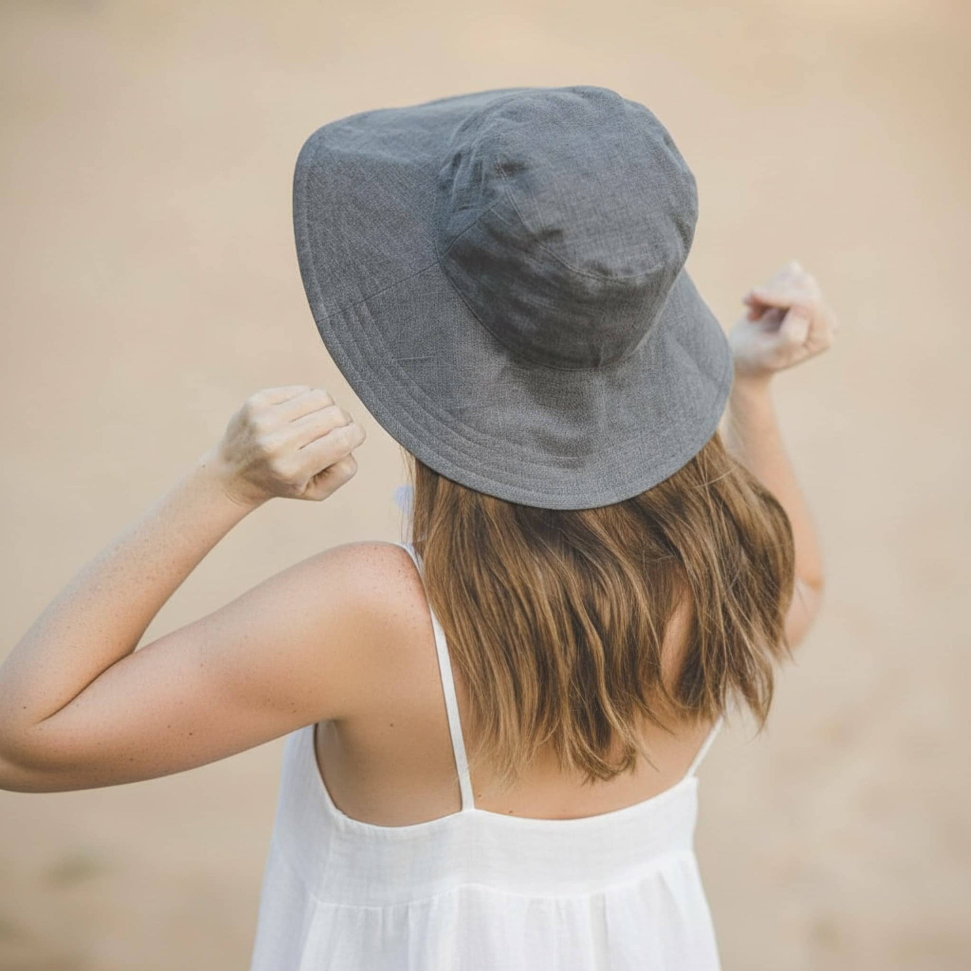 Linen Summer Hats, Linen Bucket Hat