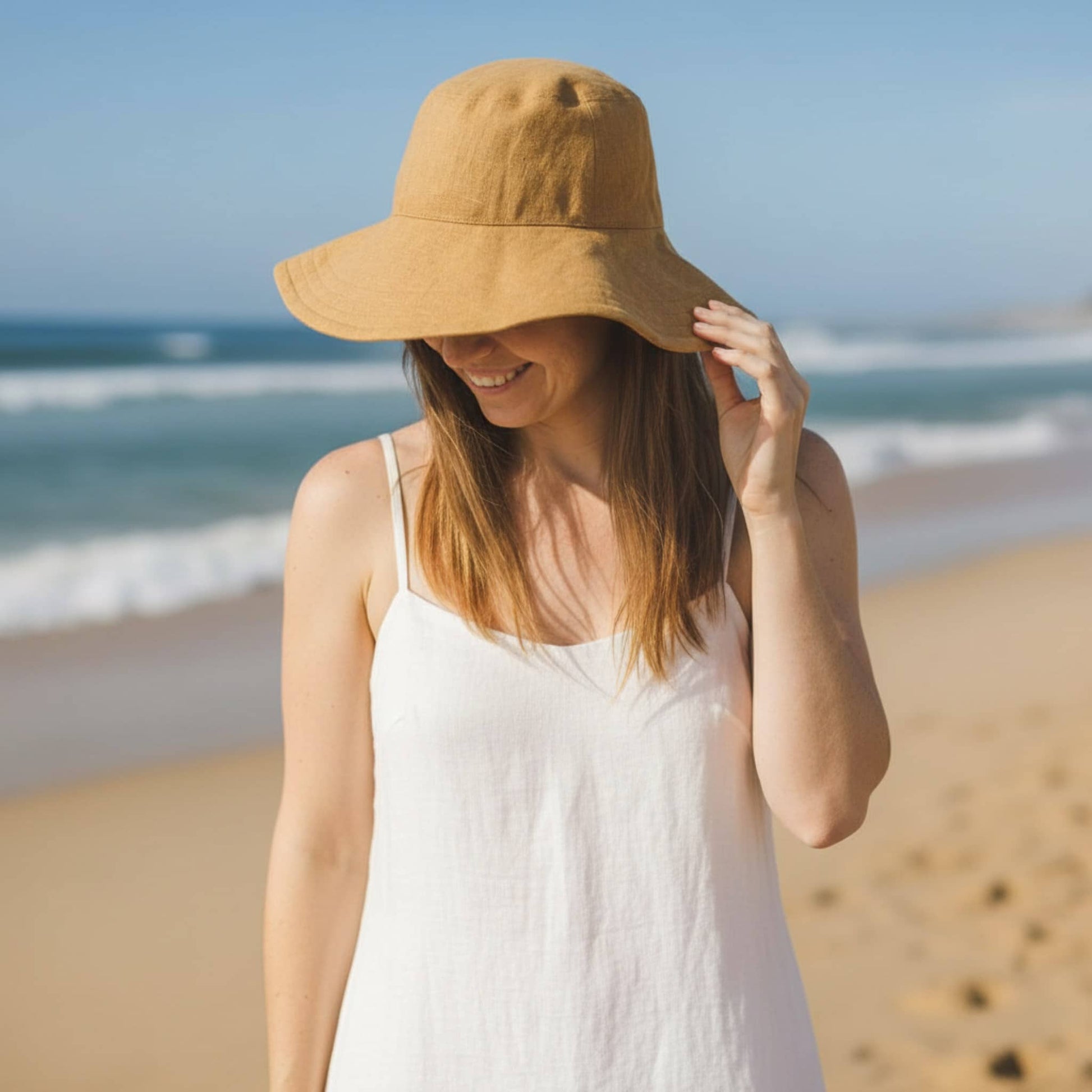 Linen Summer Hats, Linen Bucket Hat