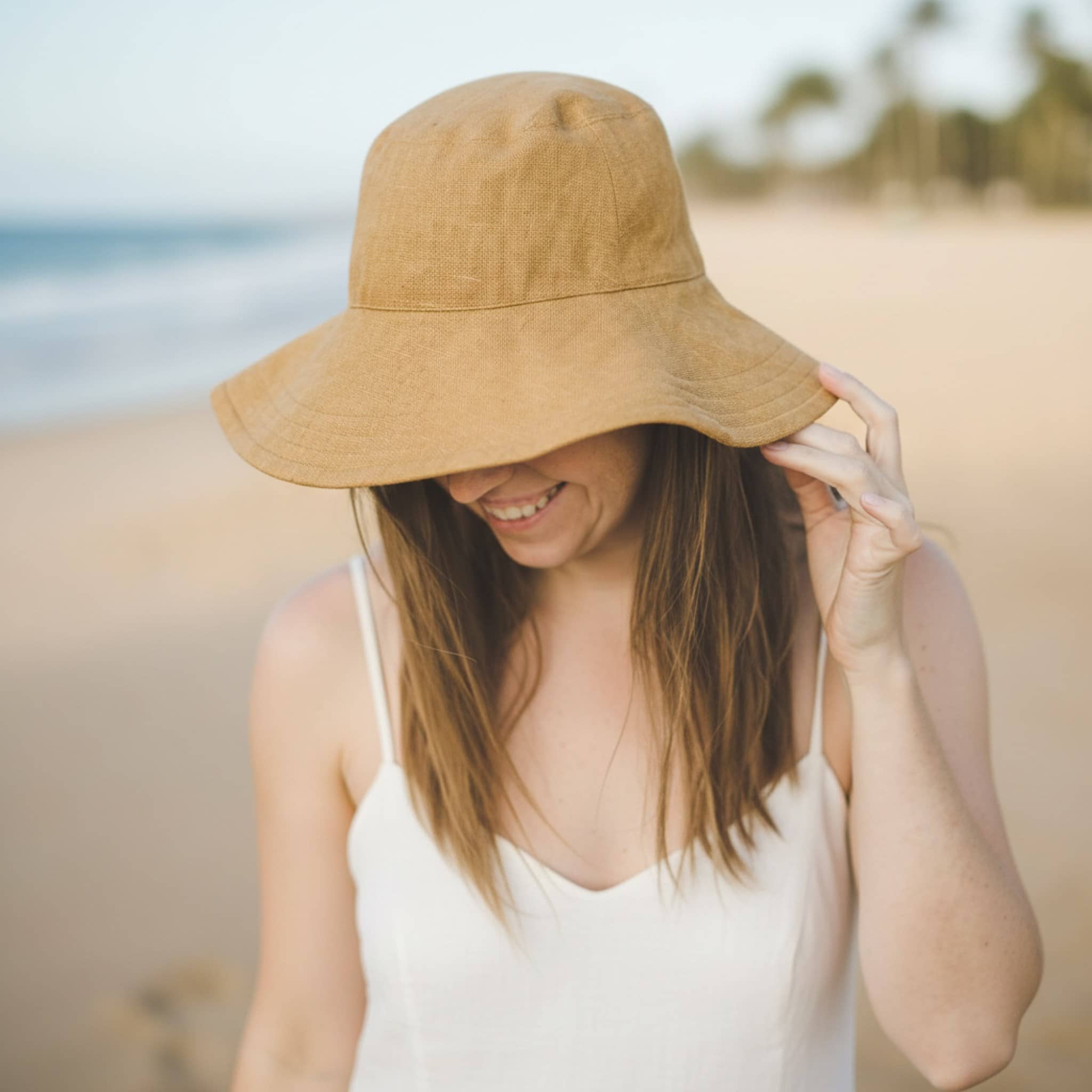 Linen Summer Hats, Linen Bucket Hat