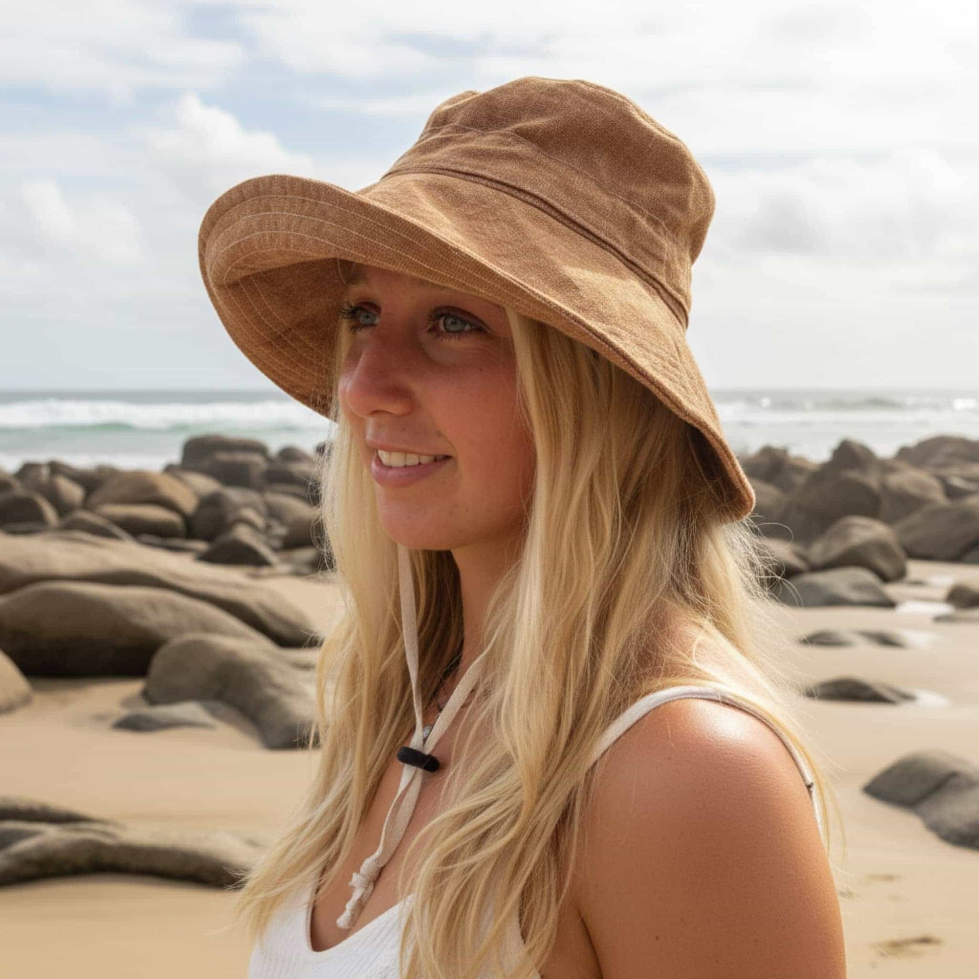 Linen Summer Hats, Wide Brim Sun Hat