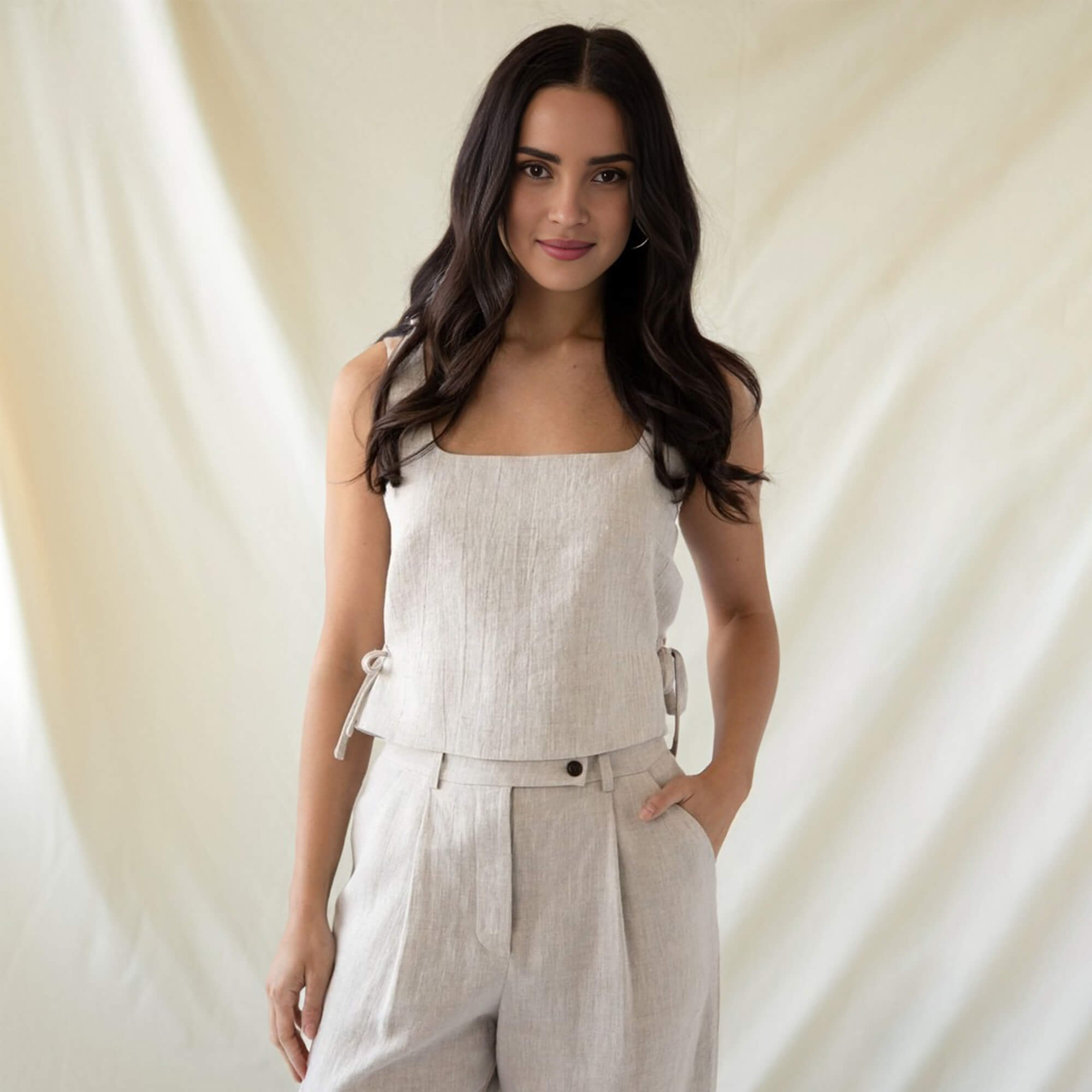 Linen Tank Top, Linen Sleeveless Top