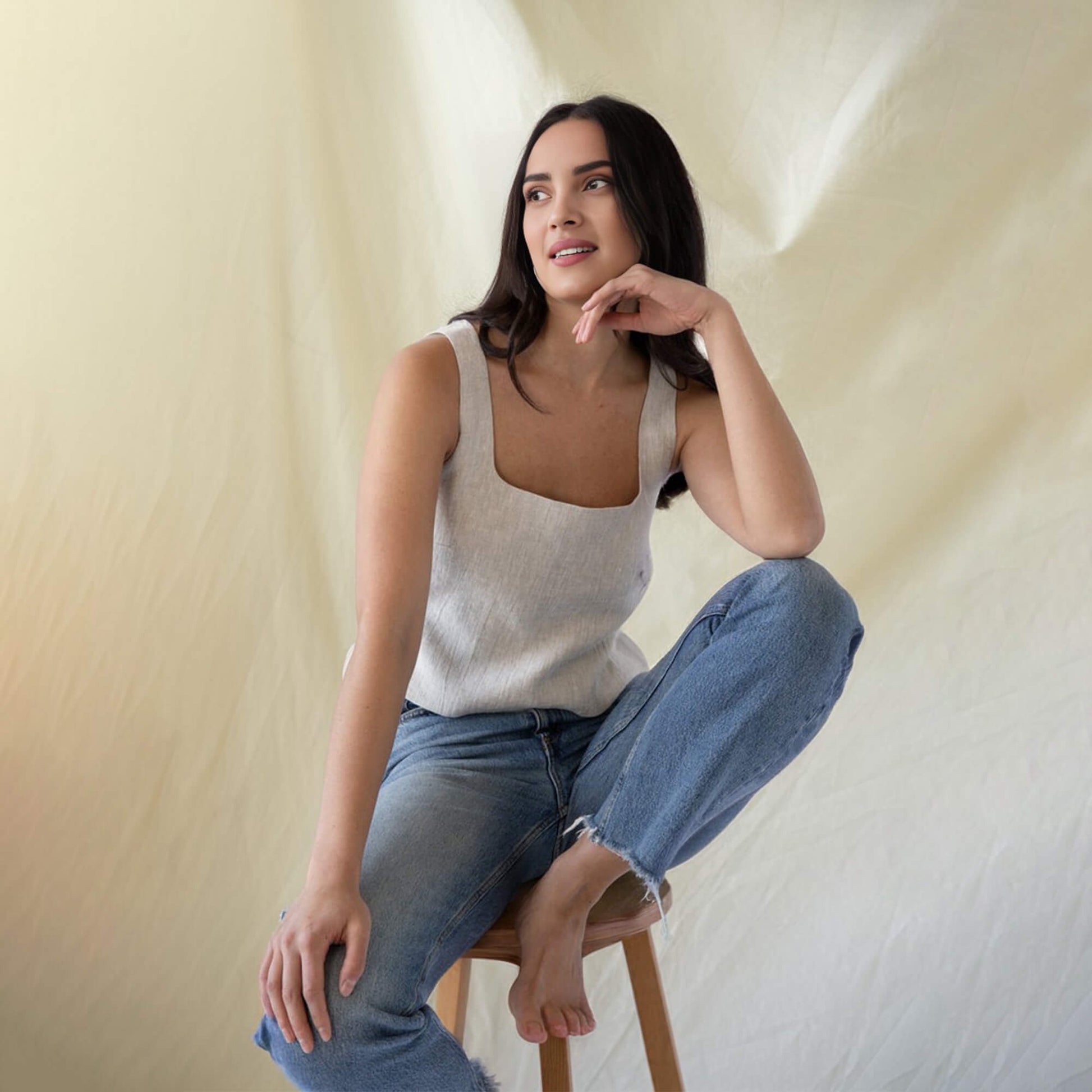 Linen Tank Top, Linen Sleeveless Top