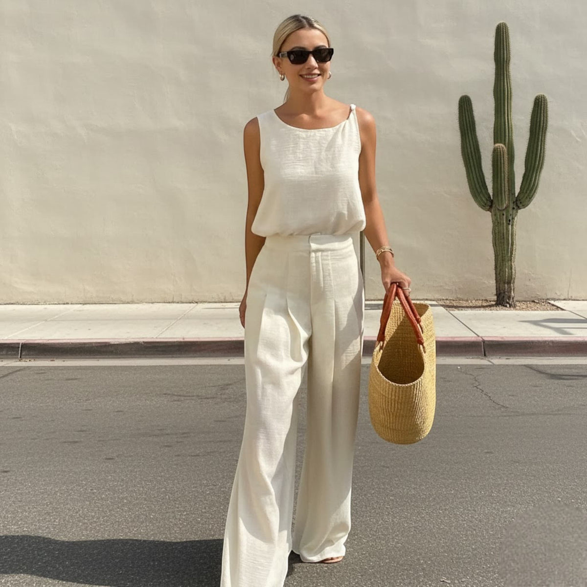 Linen Tank Top, Sleeveless Linen Top
