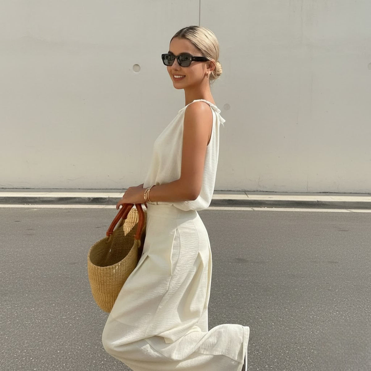 Linen Tank Top, Sleeveless Linen Top