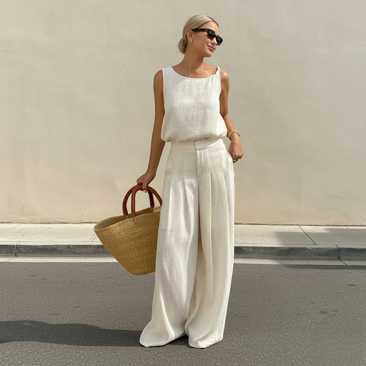 Linen Tank Top, Sleeveless Linen Top