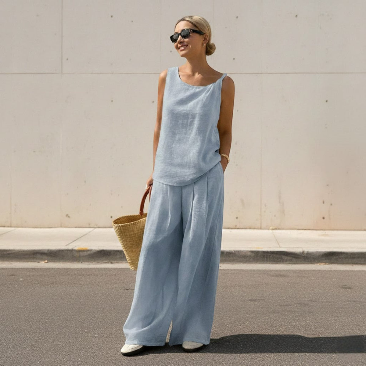 Linen Tank Top, Sleeveless Linen Top