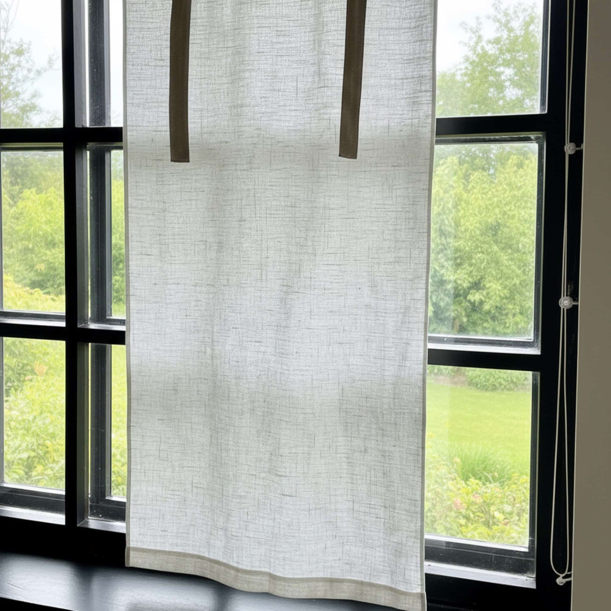 Linen Tie Up Curtains, Tie Up Window Curtains