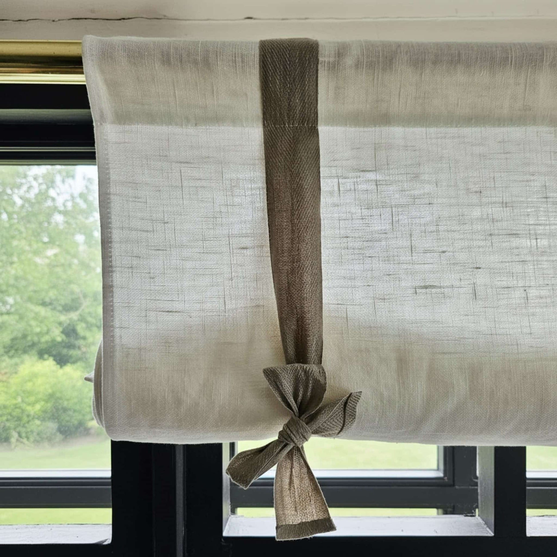Linen Tie Up Curtains, Tie Up Window Curtains