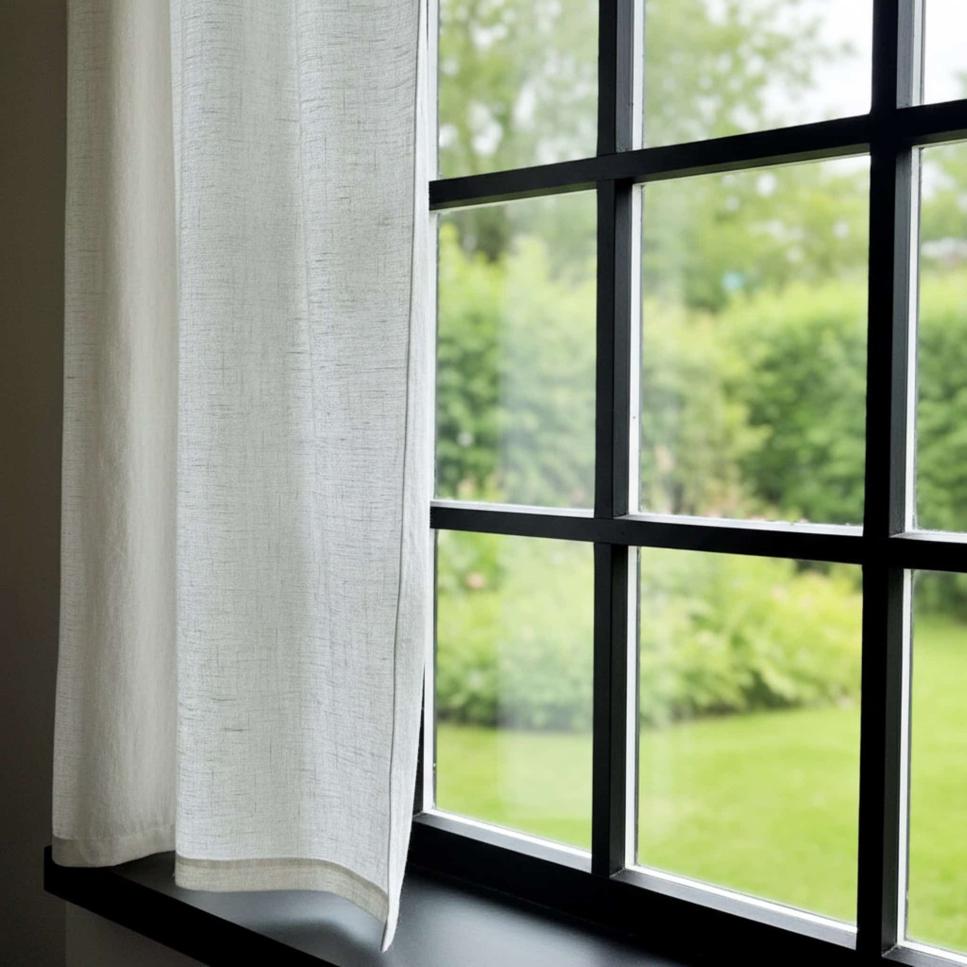 Linen Tie Up Curtains, Tie Up Window Curtains