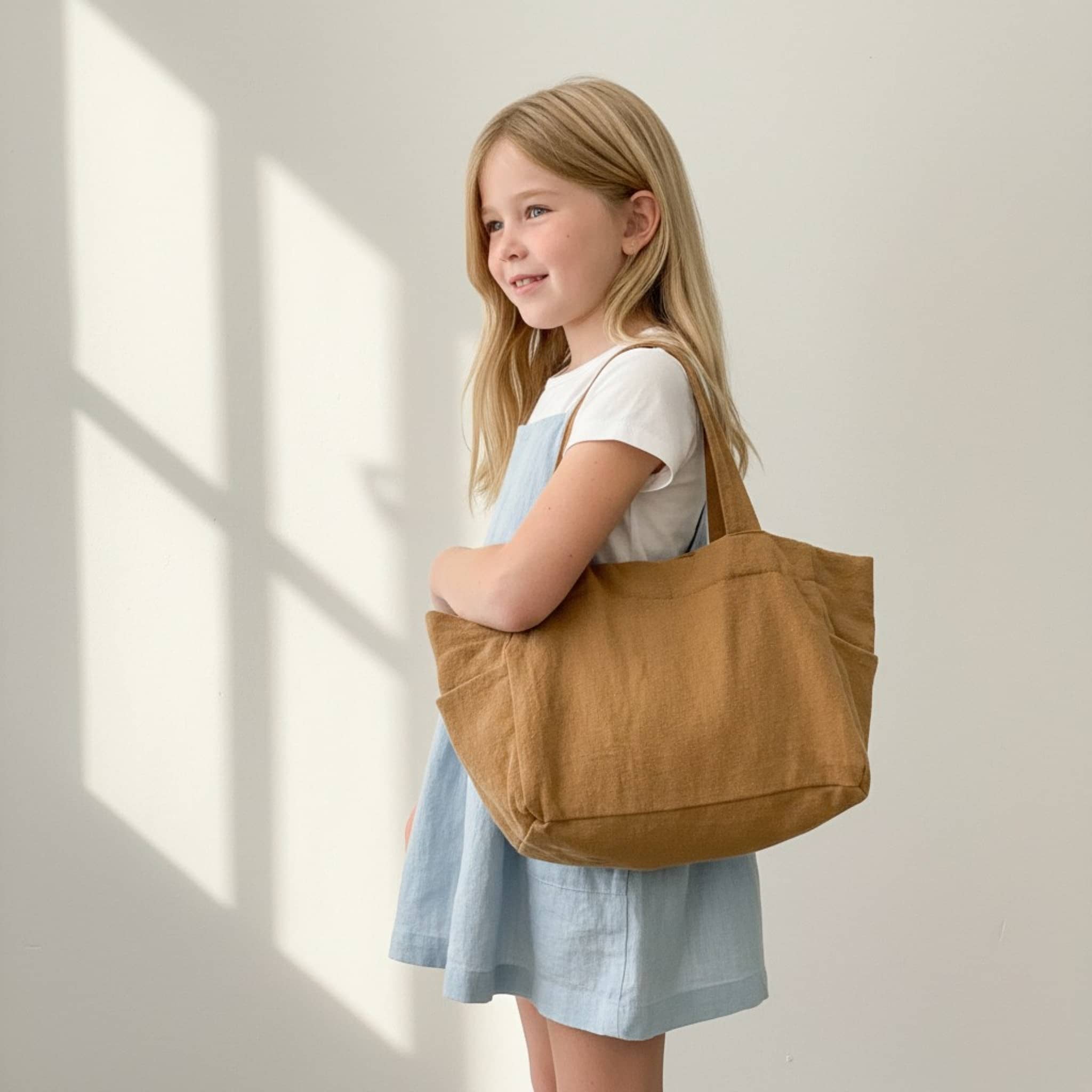 Linen Tote Bag For Kids, Kids Tote Bags