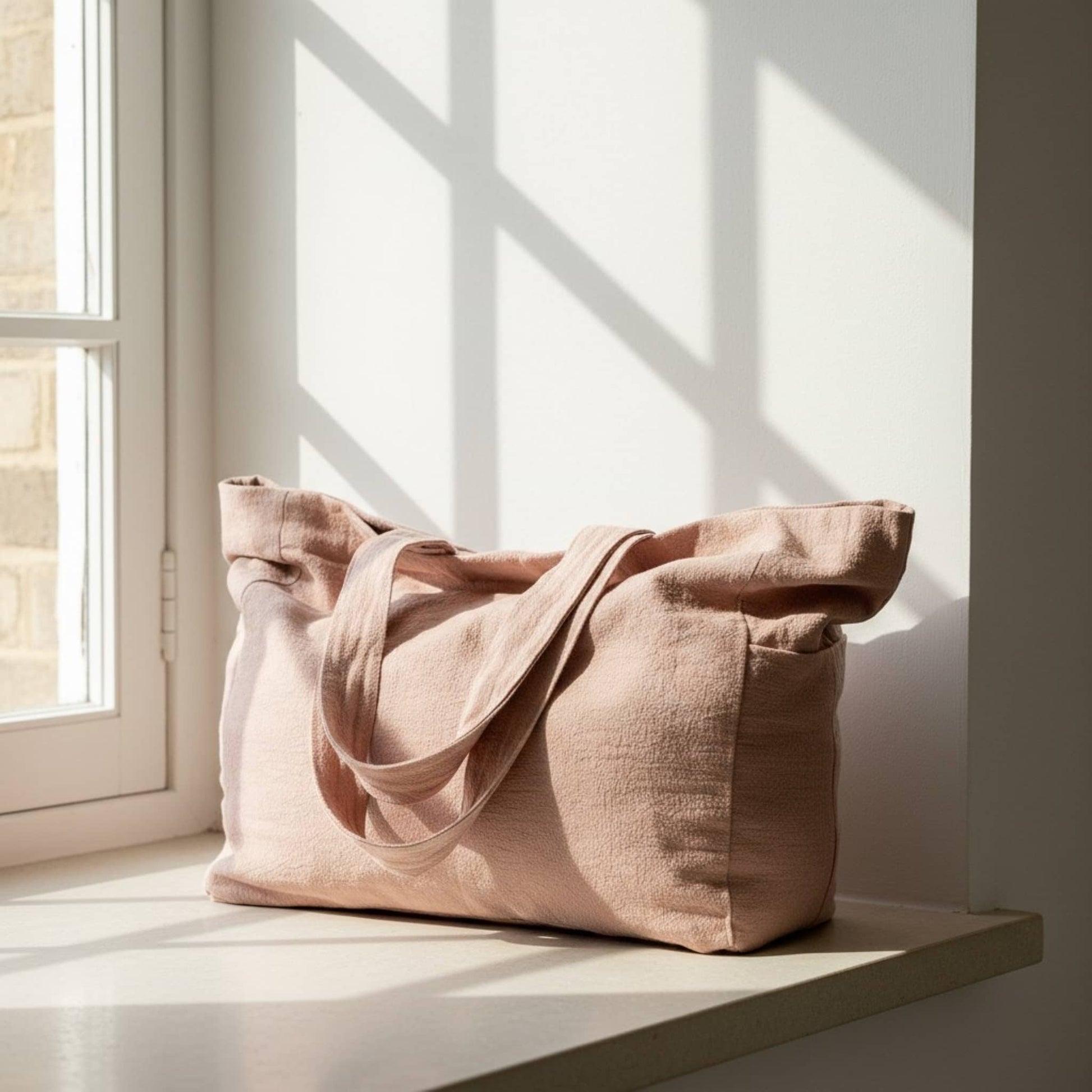 Linen Tote Bag, Linen Beach Bag