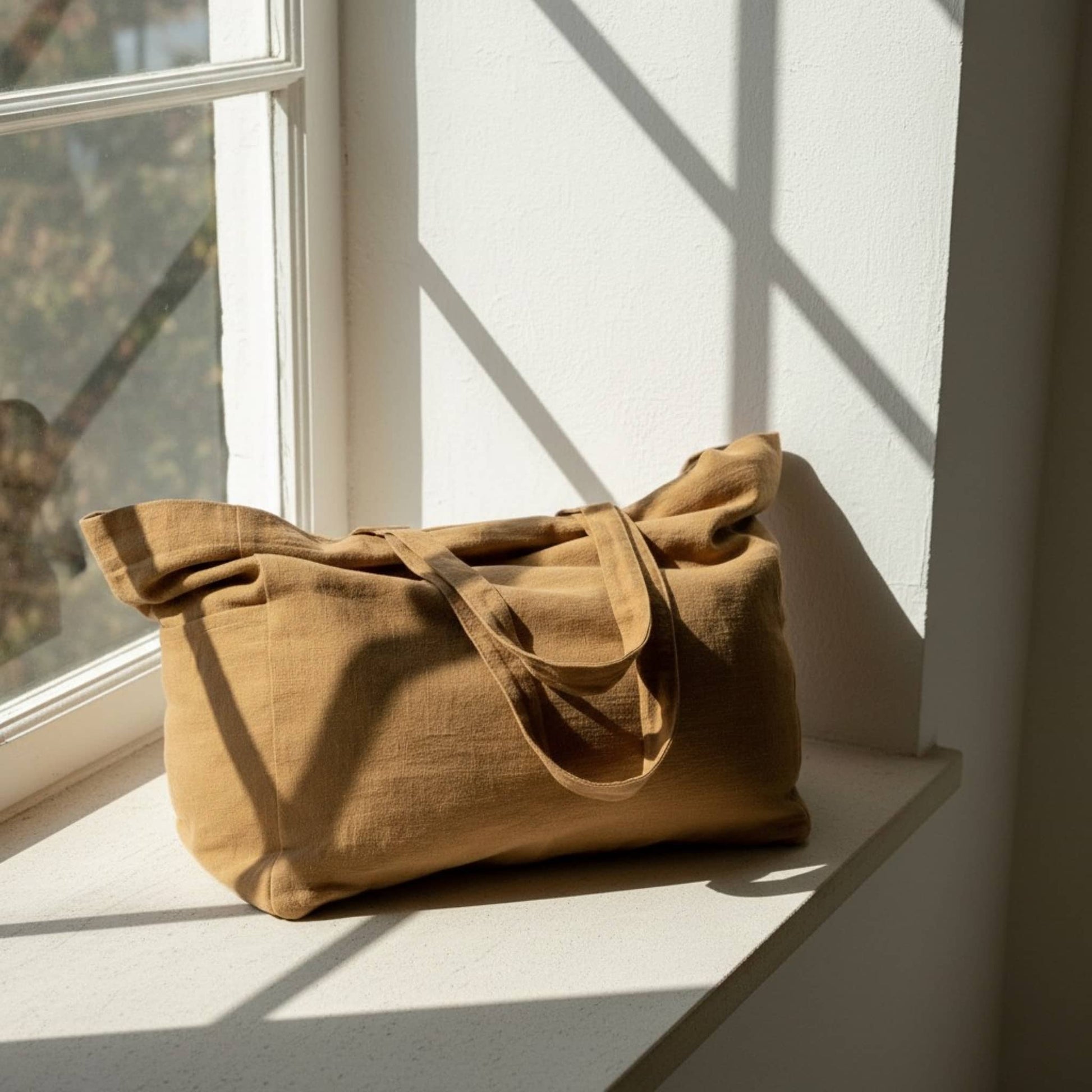 Linen Tote Bag, Linen Beach Bag