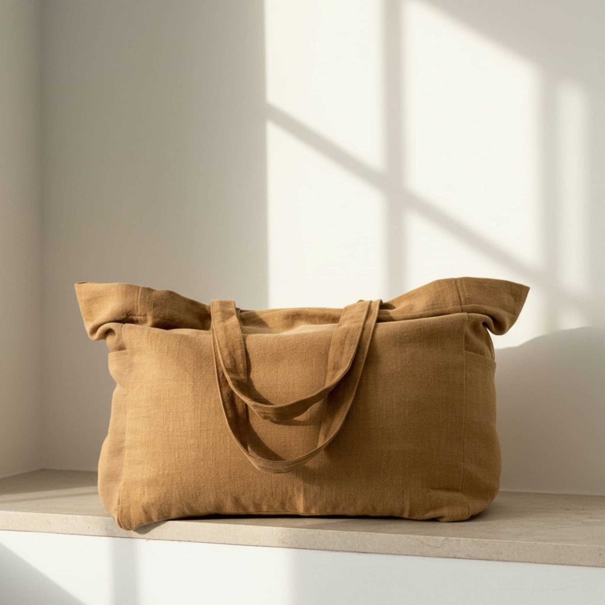 Linen Tote Bag, Linen Beach Bag