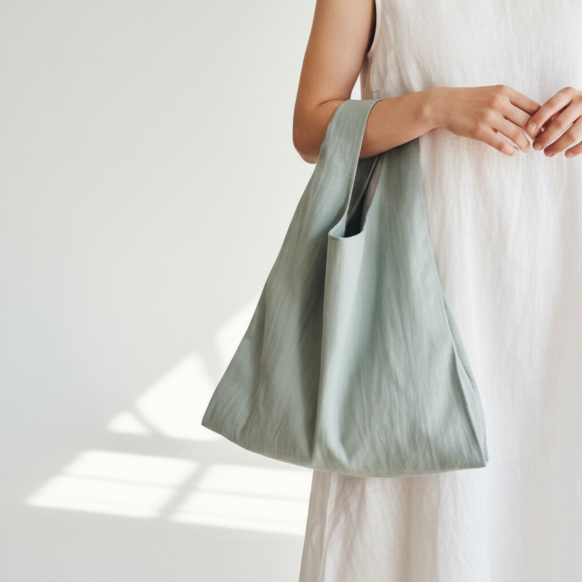 Linen Tote Bag, Linen Shoulder Bag