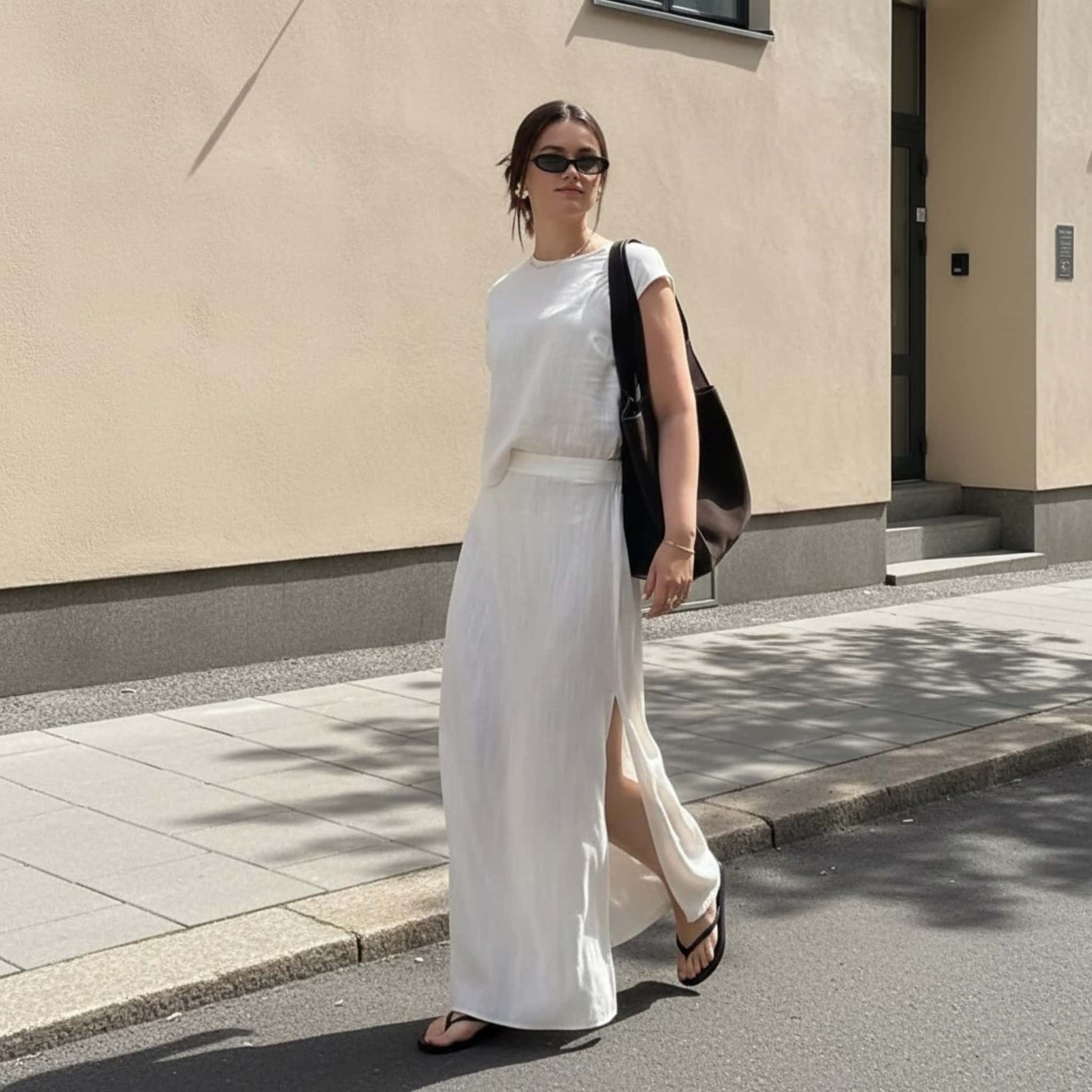 Linen Two Piece Set, Linen Tank Top And Maxi Skirt Set