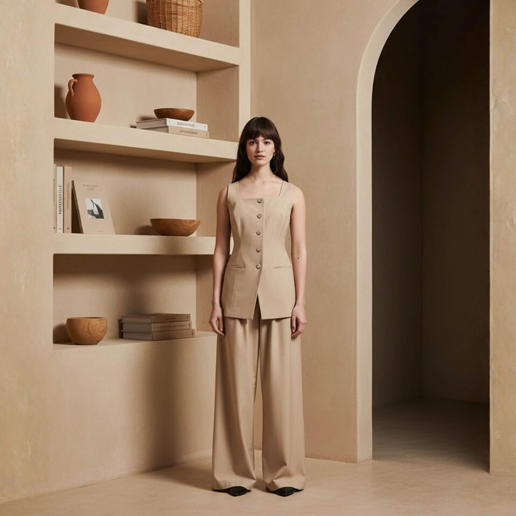 Linen Vest Womens, Sleeveless Linen Vest Top