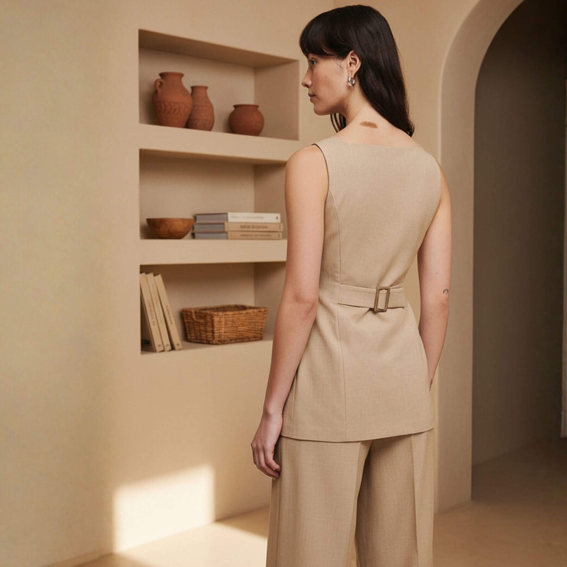 Linen Vest Womens, Sleeveless Linen Vest Top