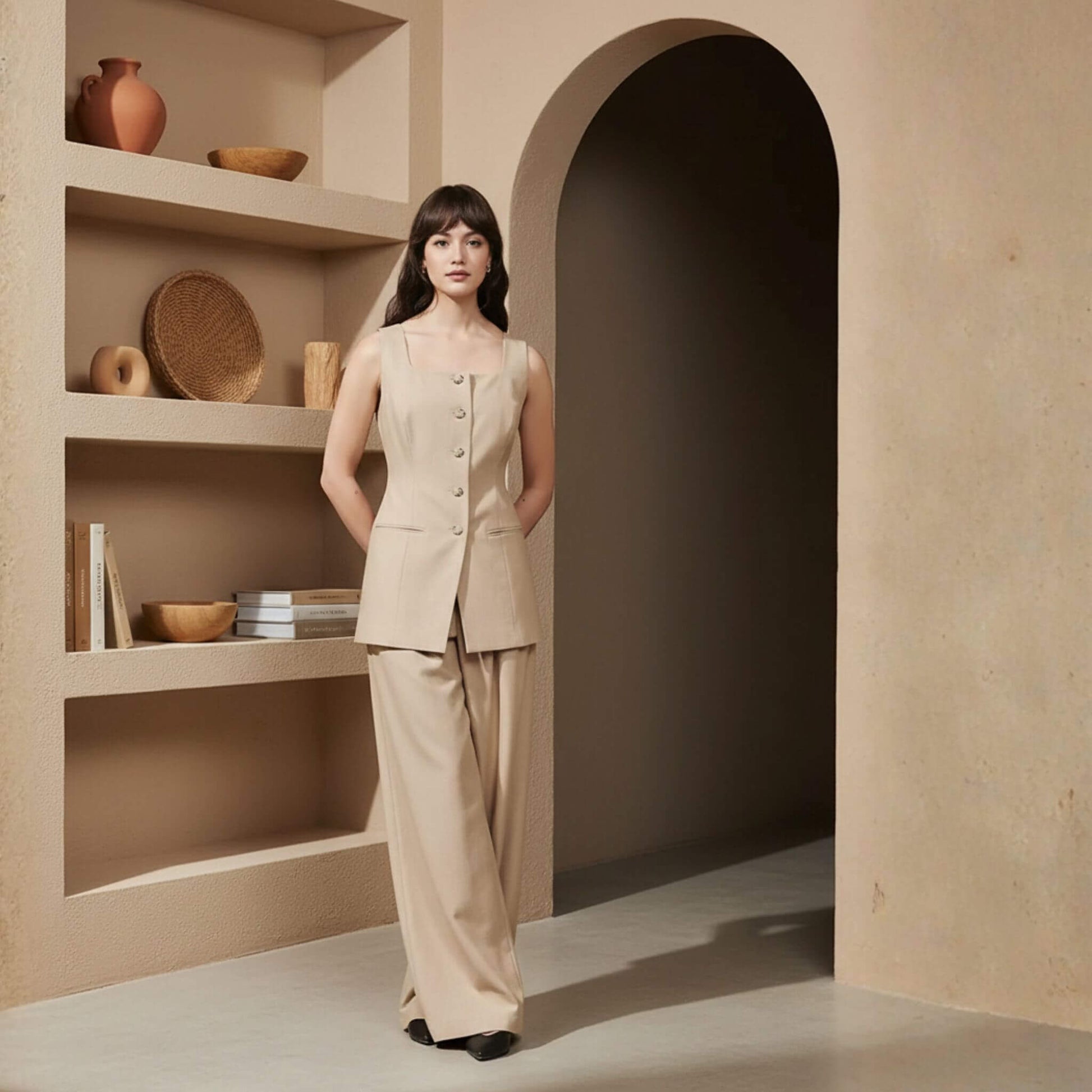 Linen Vest Womens, Sleeveless Linen Vest Top