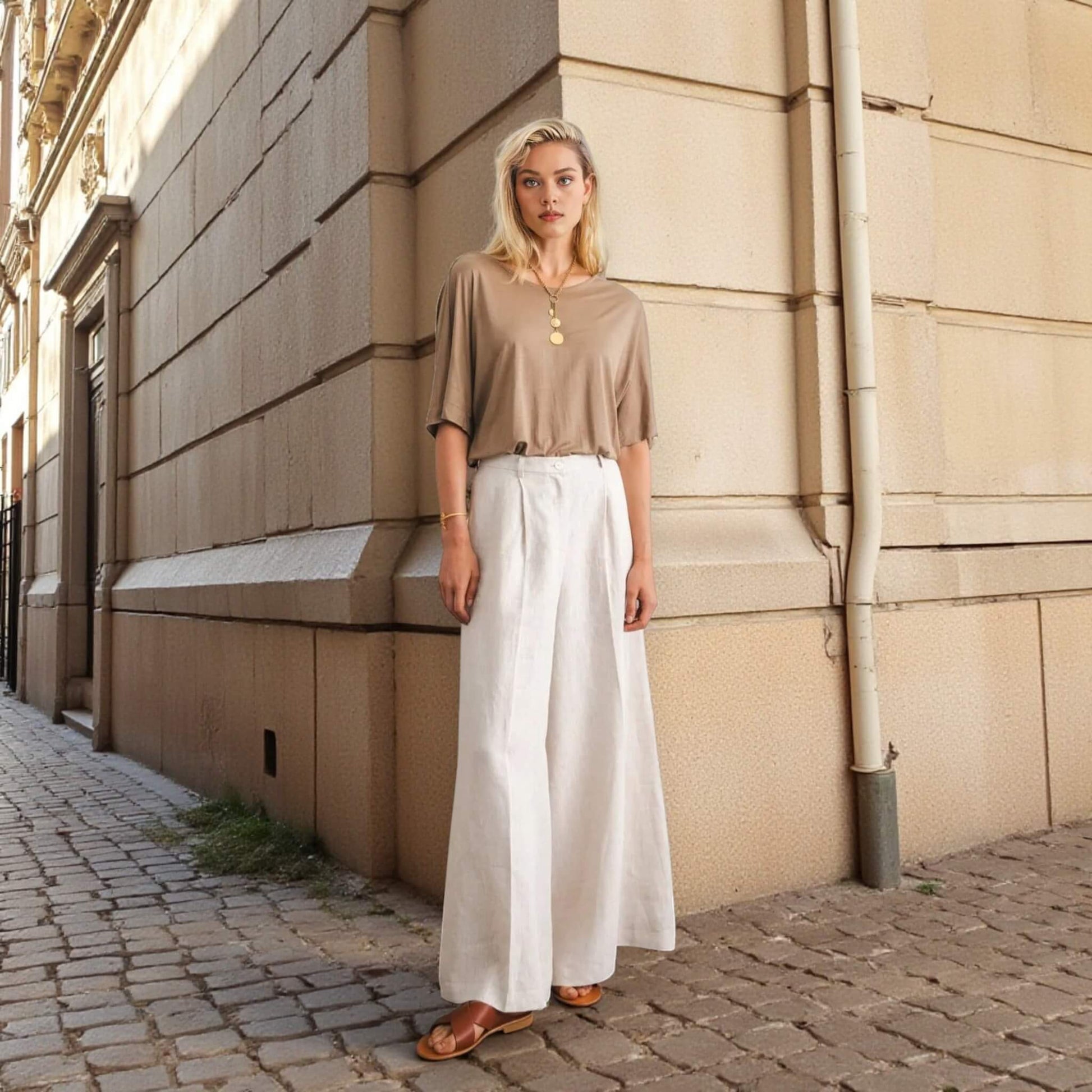 Linen Wide Leg Pants, Linen Wide Leg Trousers