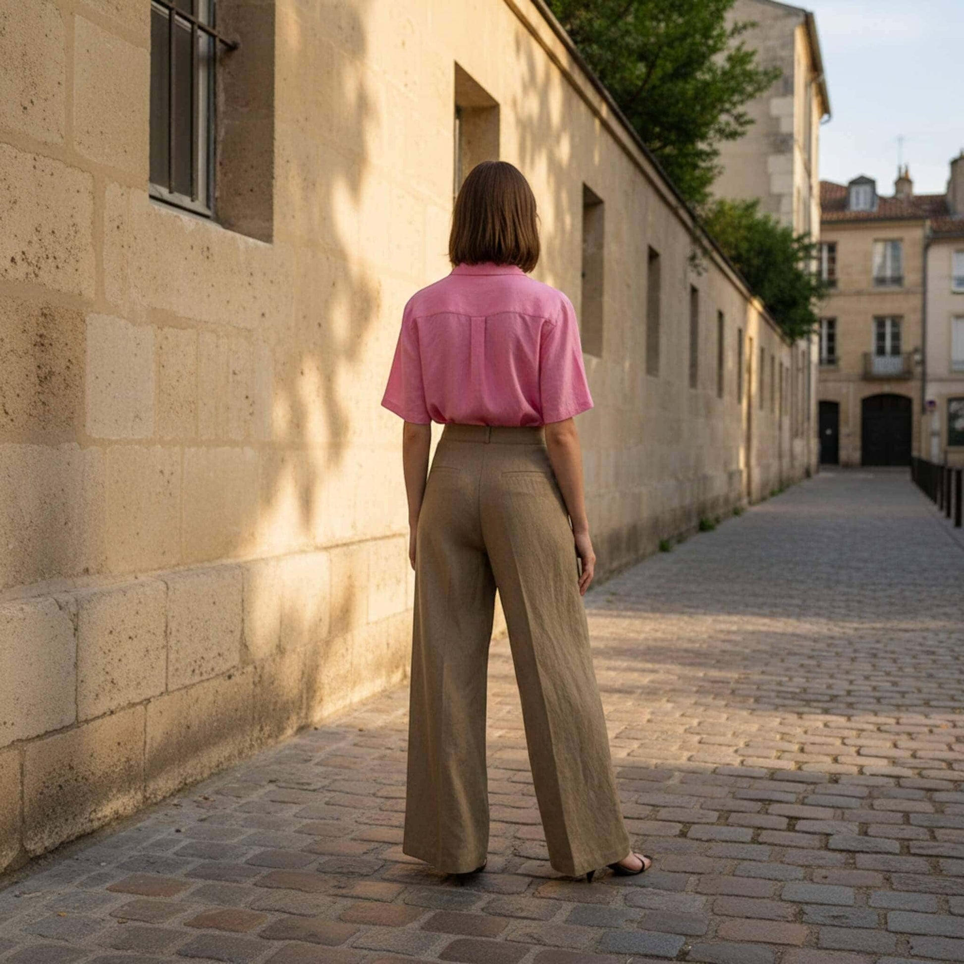 Linen Womens Pants, High Waisted Wide Leg Pants