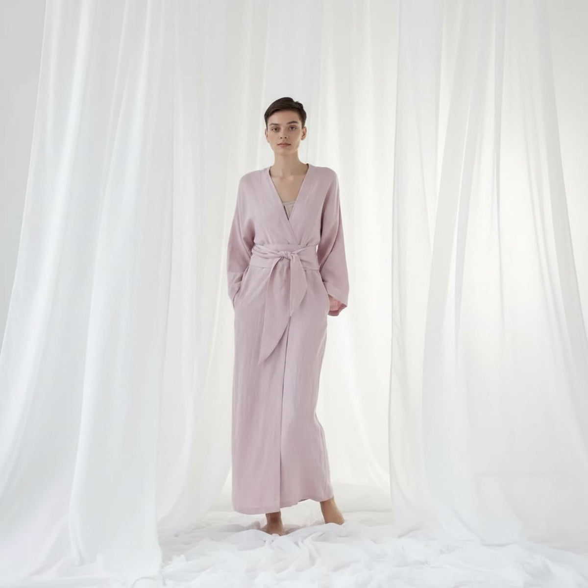 Long Linen Robe, Linen Robe Womens