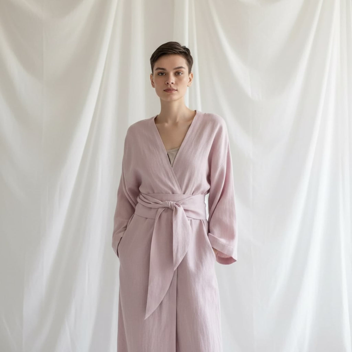 Long Linen Robe, Linen Robe Womens