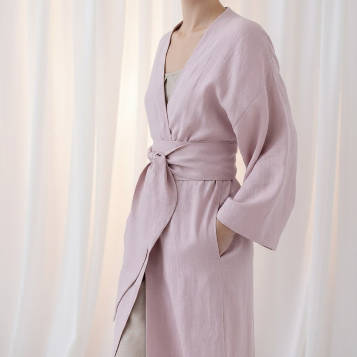 Long Linen Robe, Linen Robe Womens