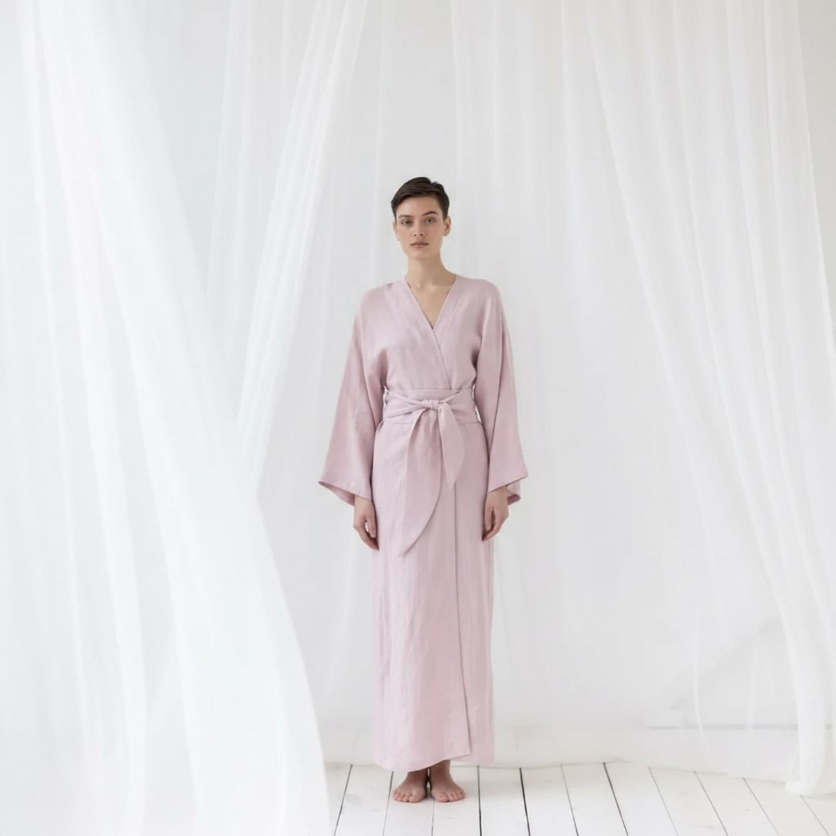 Long Linen Robe, Linen Robe Womens