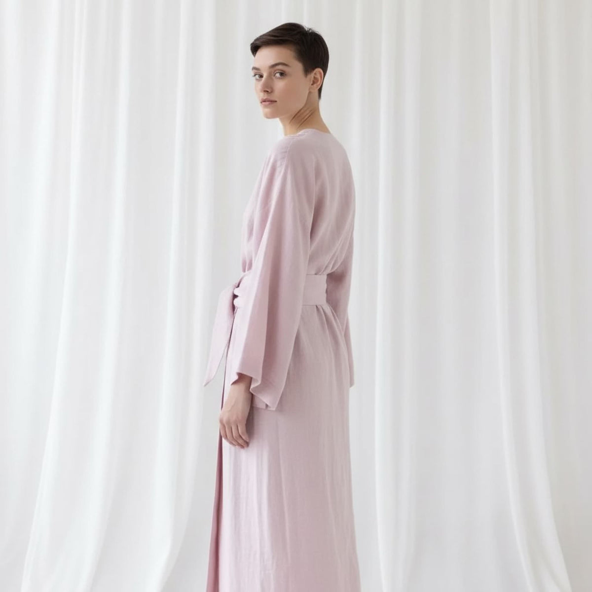 Long Linen Robe, Linen Robe Womens