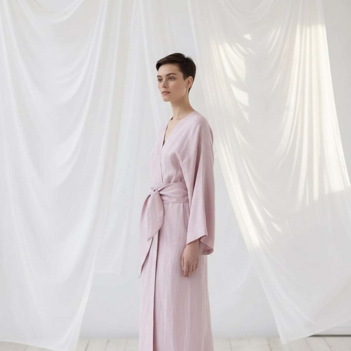 Long Linen Robe, Linen Robe Womens