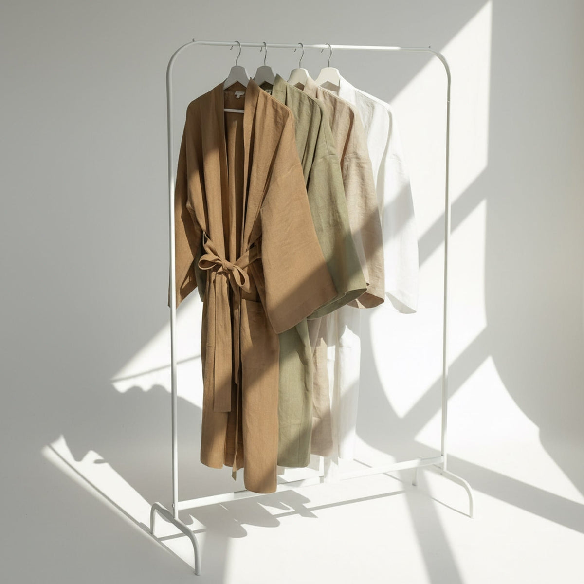 Long Linen Robe, Womens Linen Bathrobe