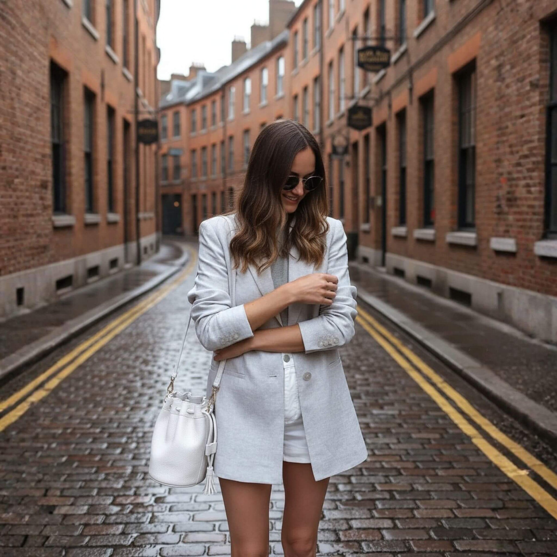 Longline Linen Blazer, Women Linen Blazer