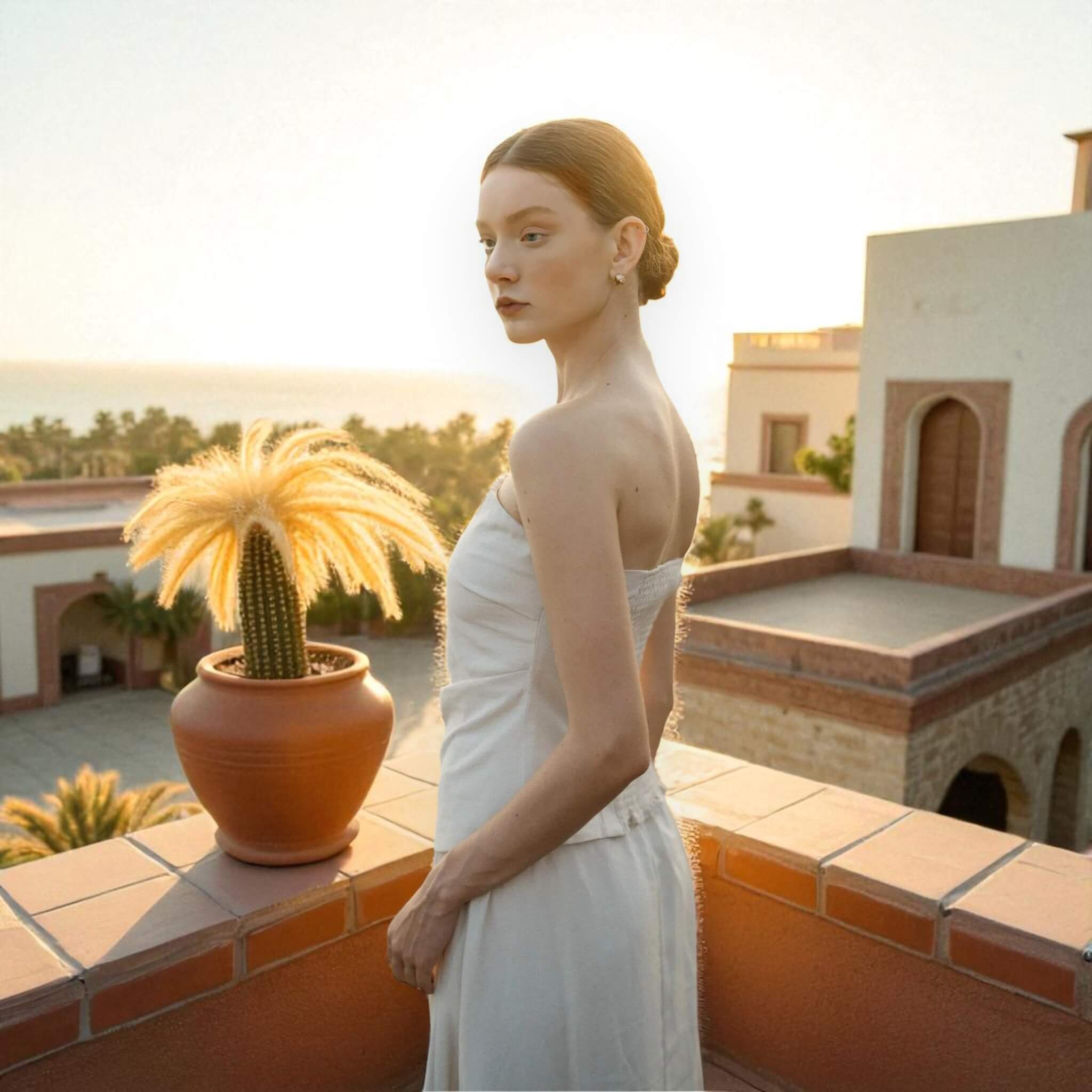 Longline Linen Tube Top, Linen Strapless Top