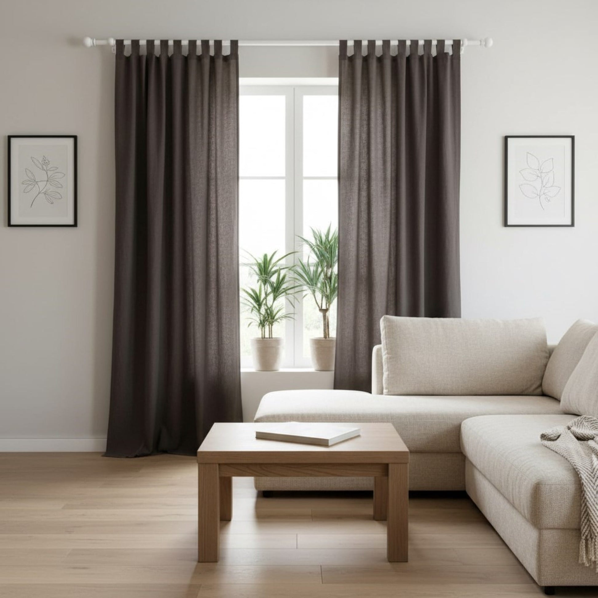 Natural Linen Curtains, Grey Linen Curtains