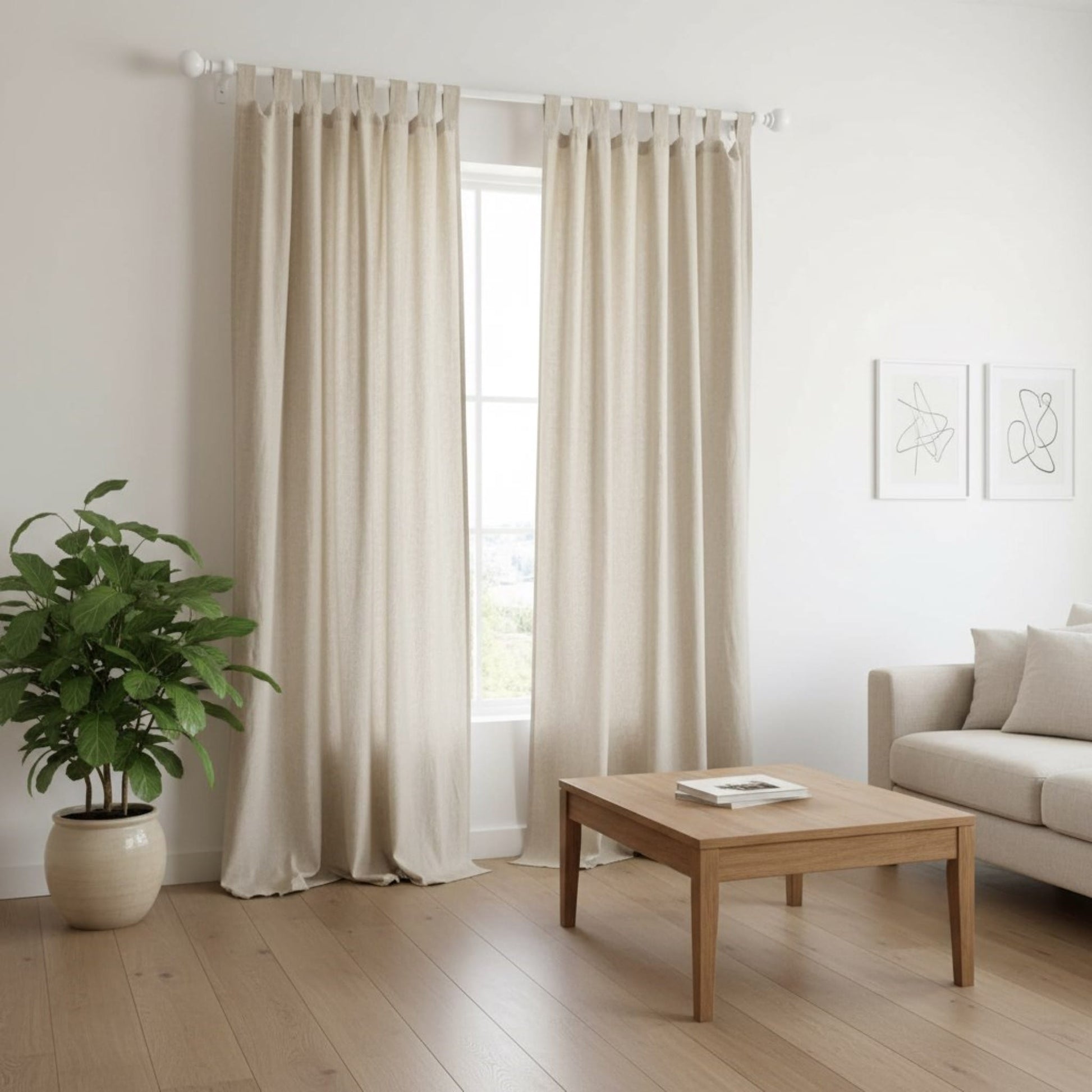Natural Linen Curtains, Grey Linen Curtains