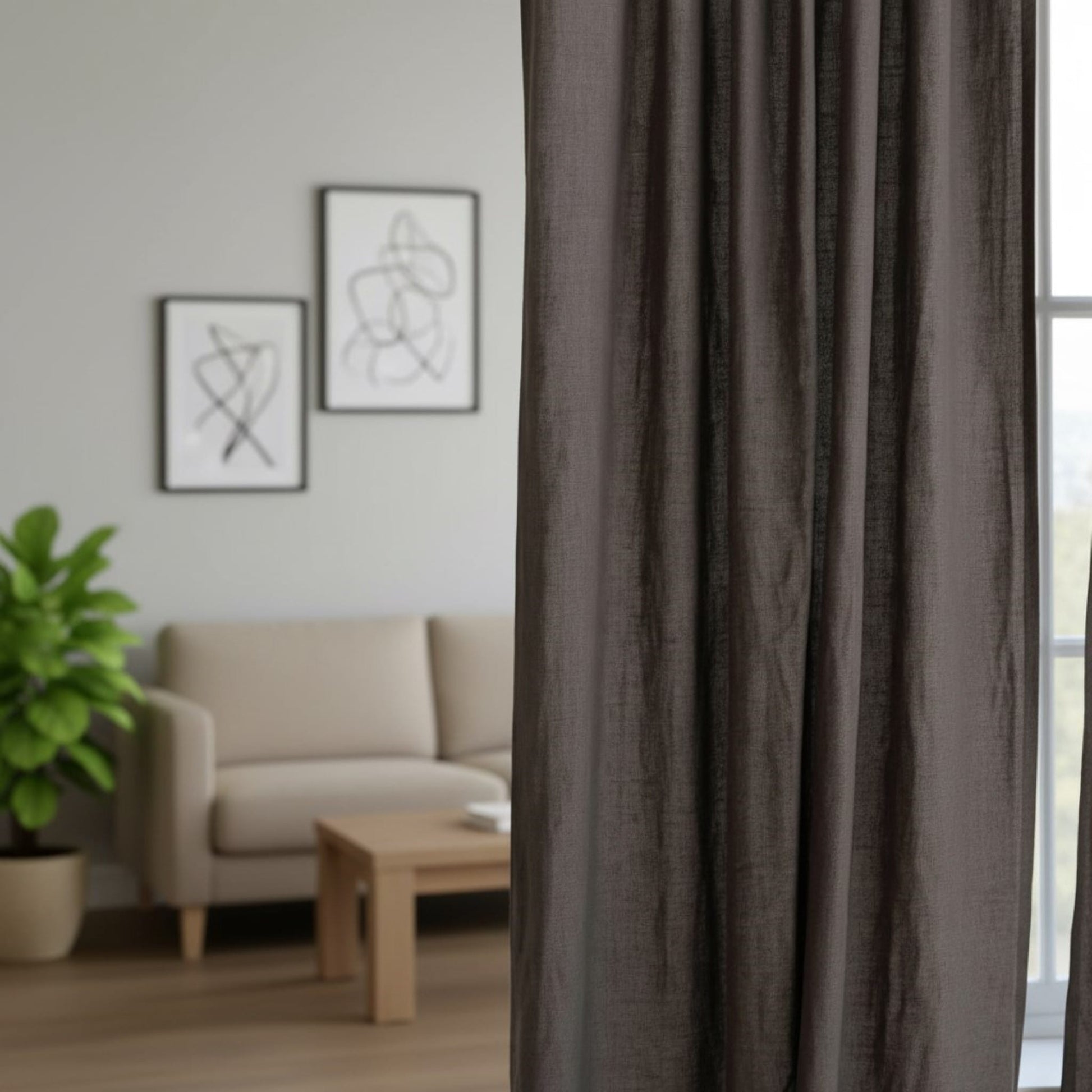 Natural Linen Curtains, Grey Linen Curtains