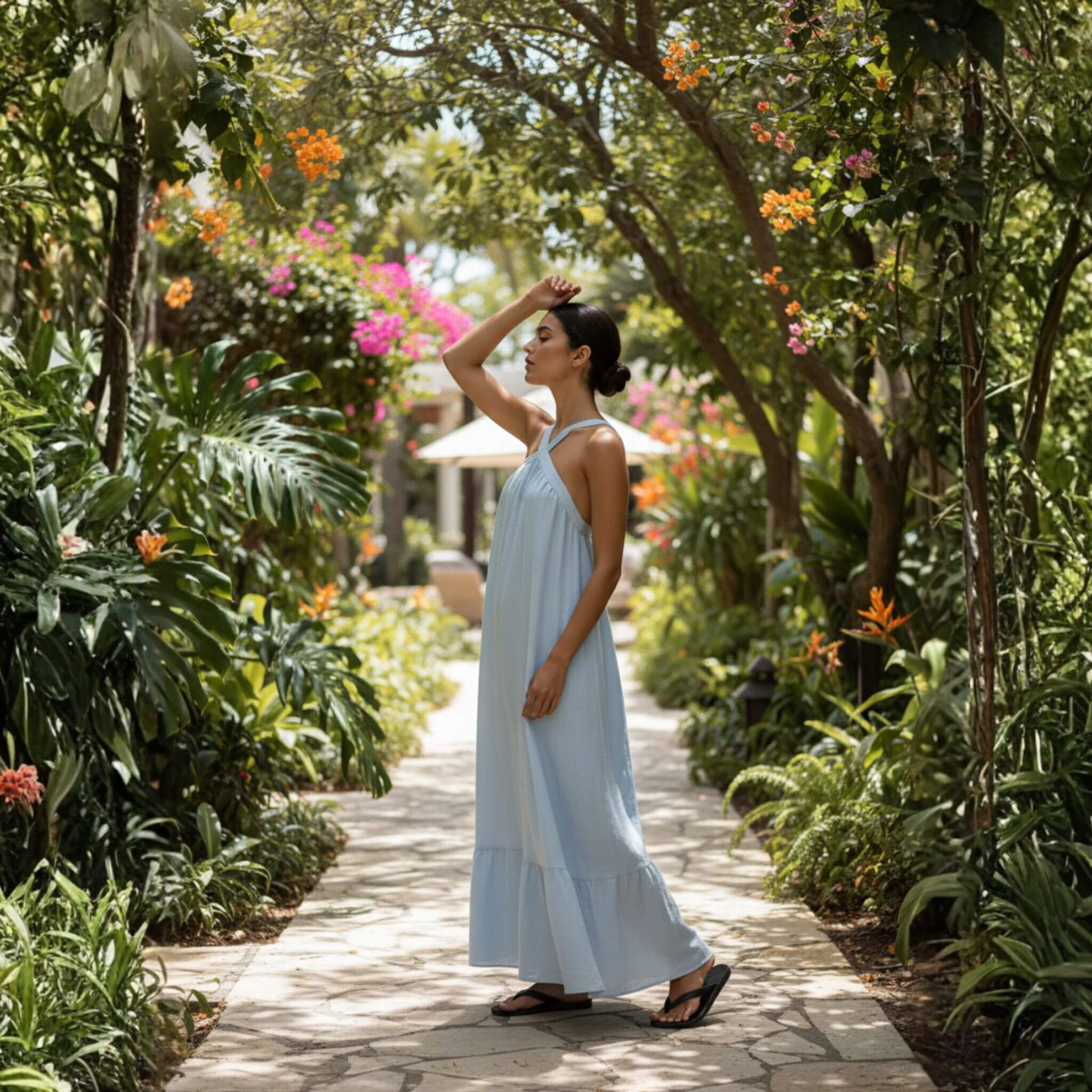 Open Back Maxi Dress, Halter Neck Maxi Dress