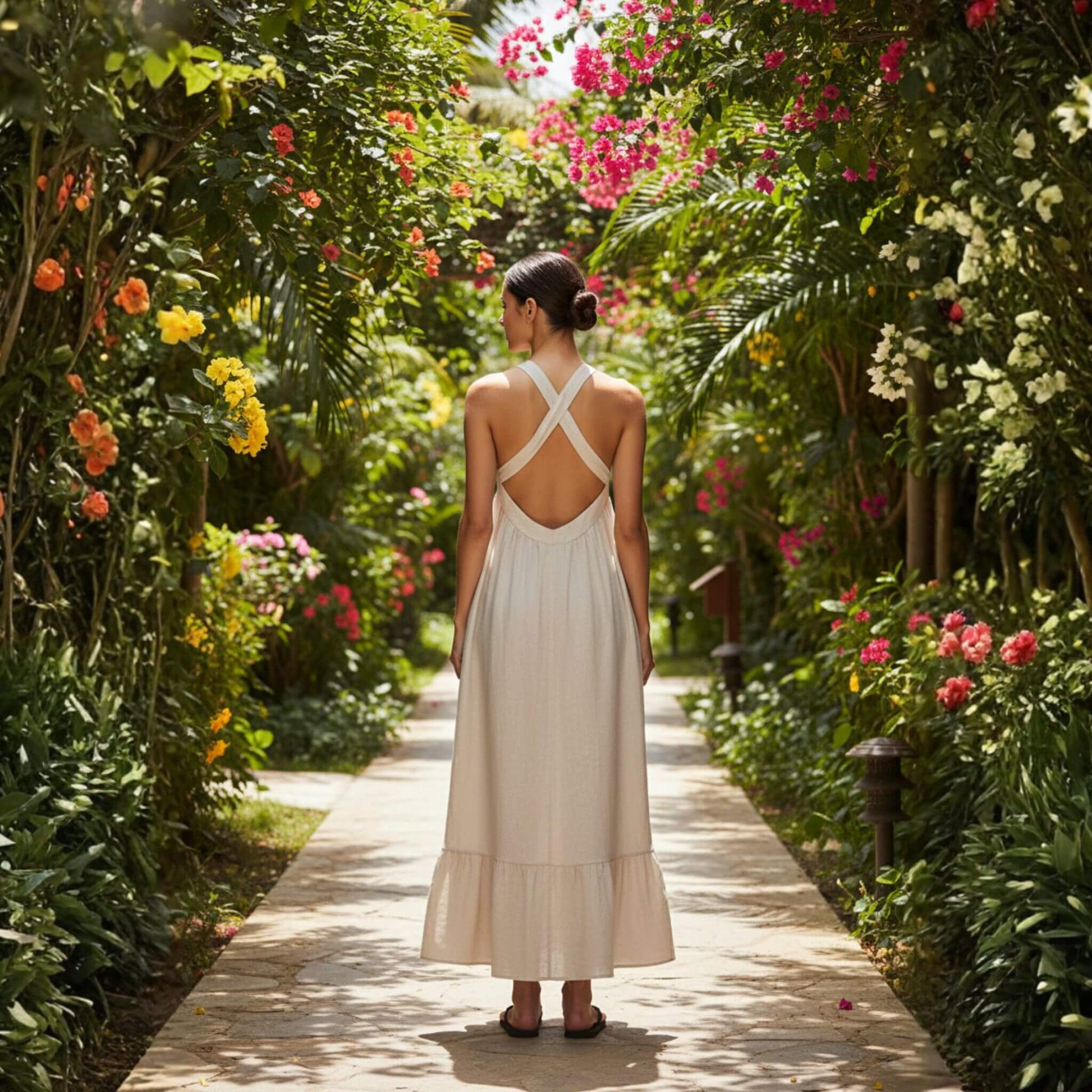 Open Back Maxi Dress, Halter Neck Maxi Dress