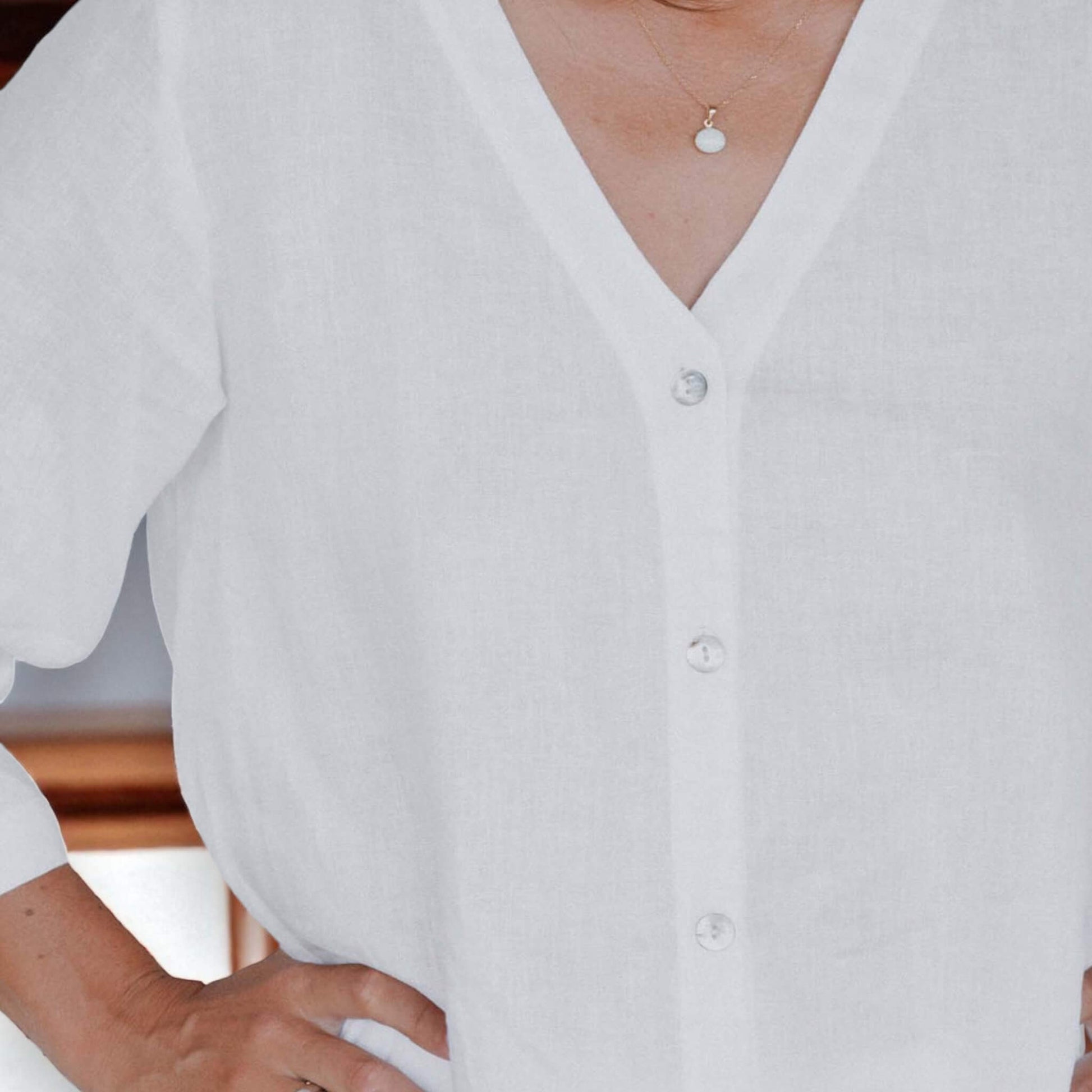 Oversized Linen Shirt, Linen Loungewear Top