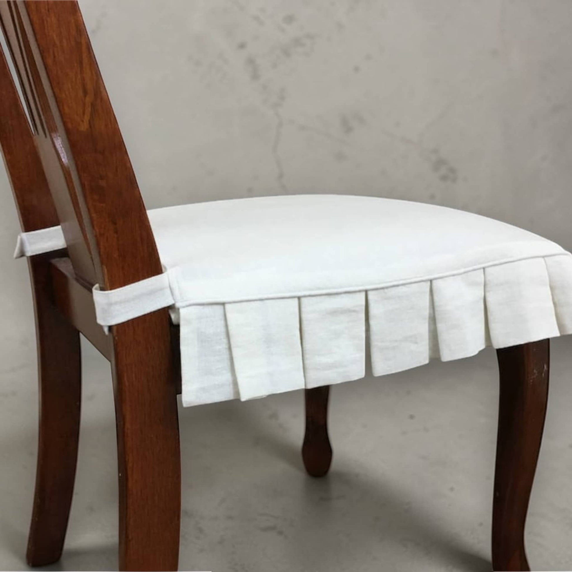 Pleated Chair Covers, Linen Chair Slipcover