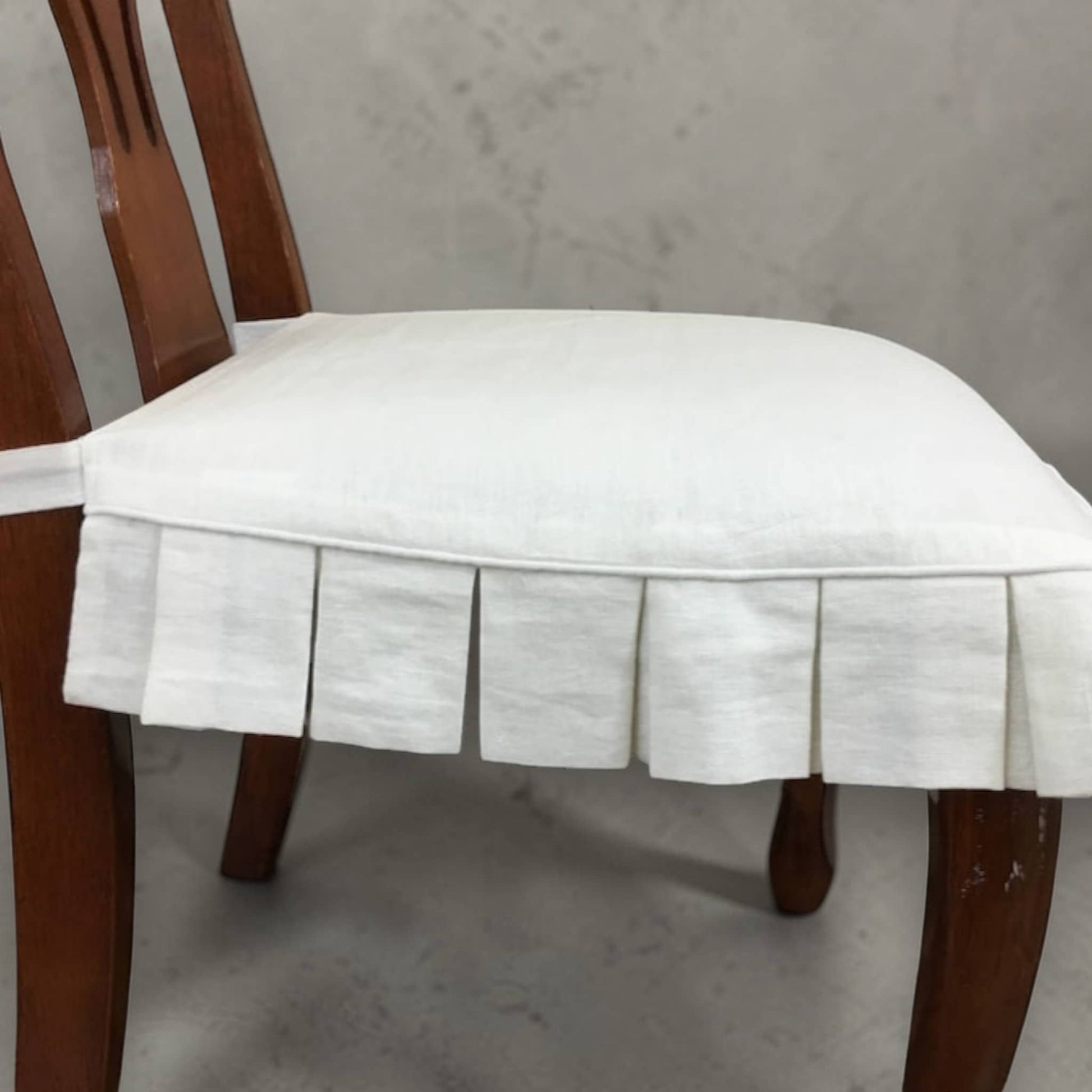 Pleated Chair Covers, Linen Chair Slipcover