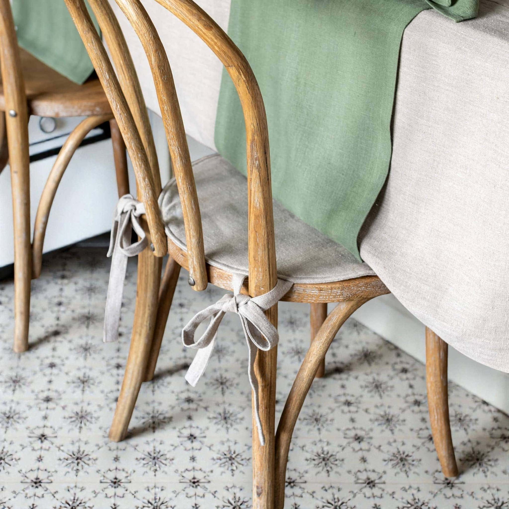 Round Linen Chair Covers, Linen Chair Slipcover