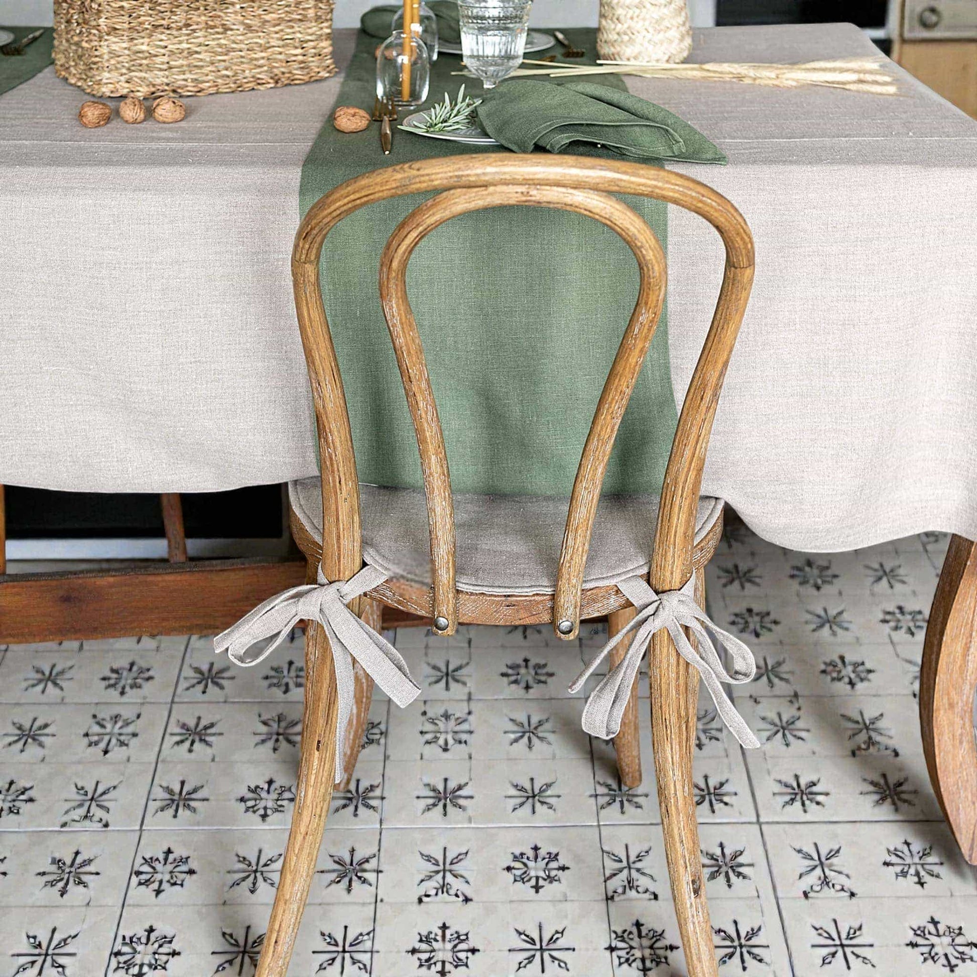 Round Linen Chair Covers, Linen Chair Slipcover