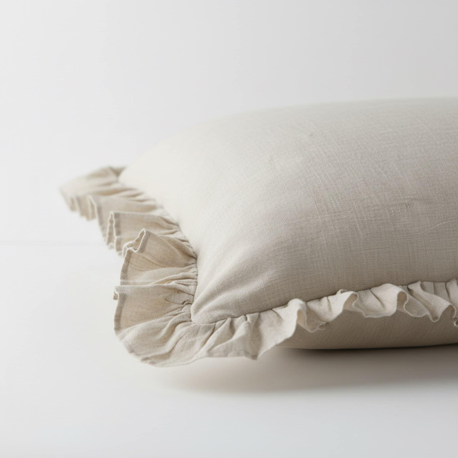 Ruffle Linen Pillowcase, Linen Pillow Covers