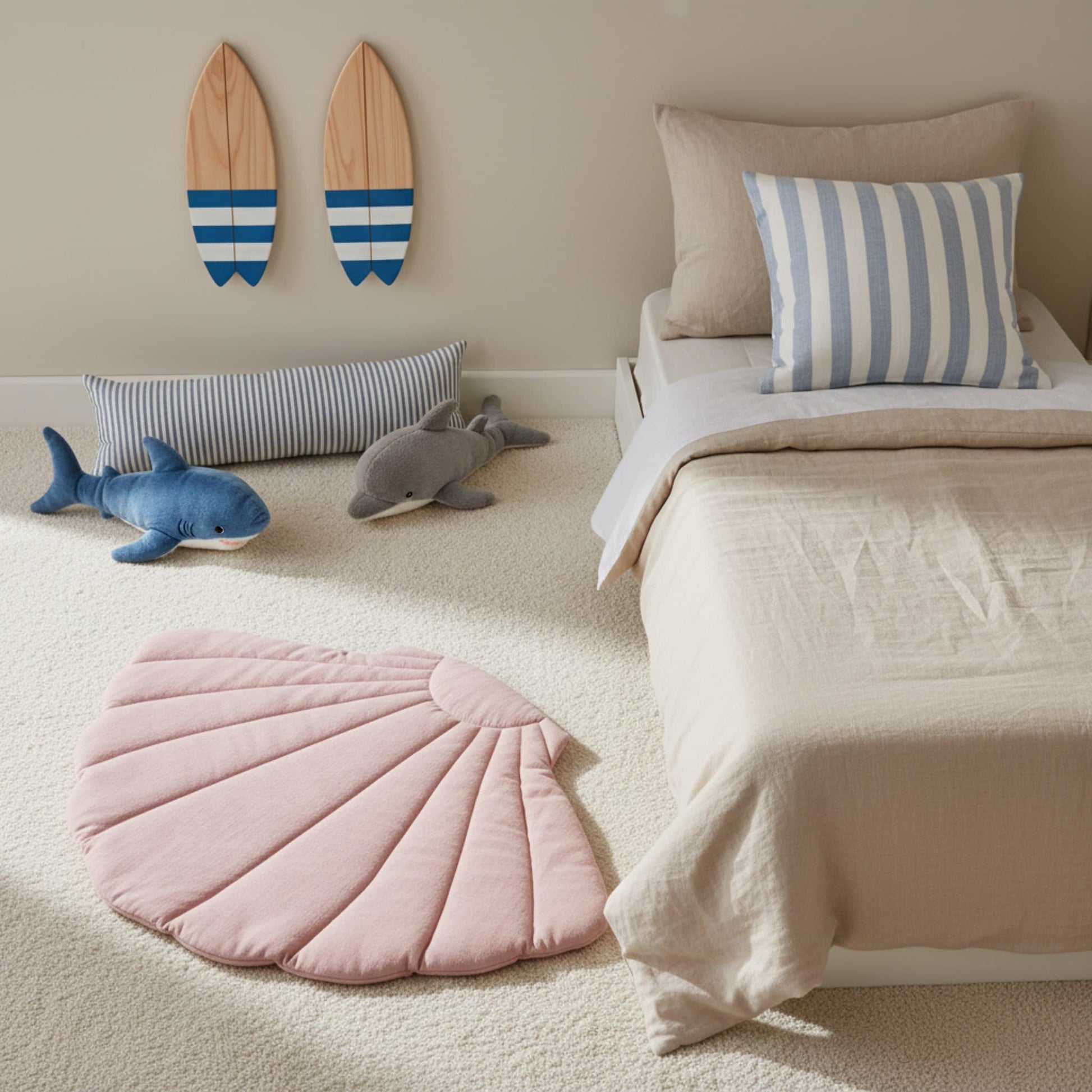 Shell Linen Play Mat, Baby Play Mat