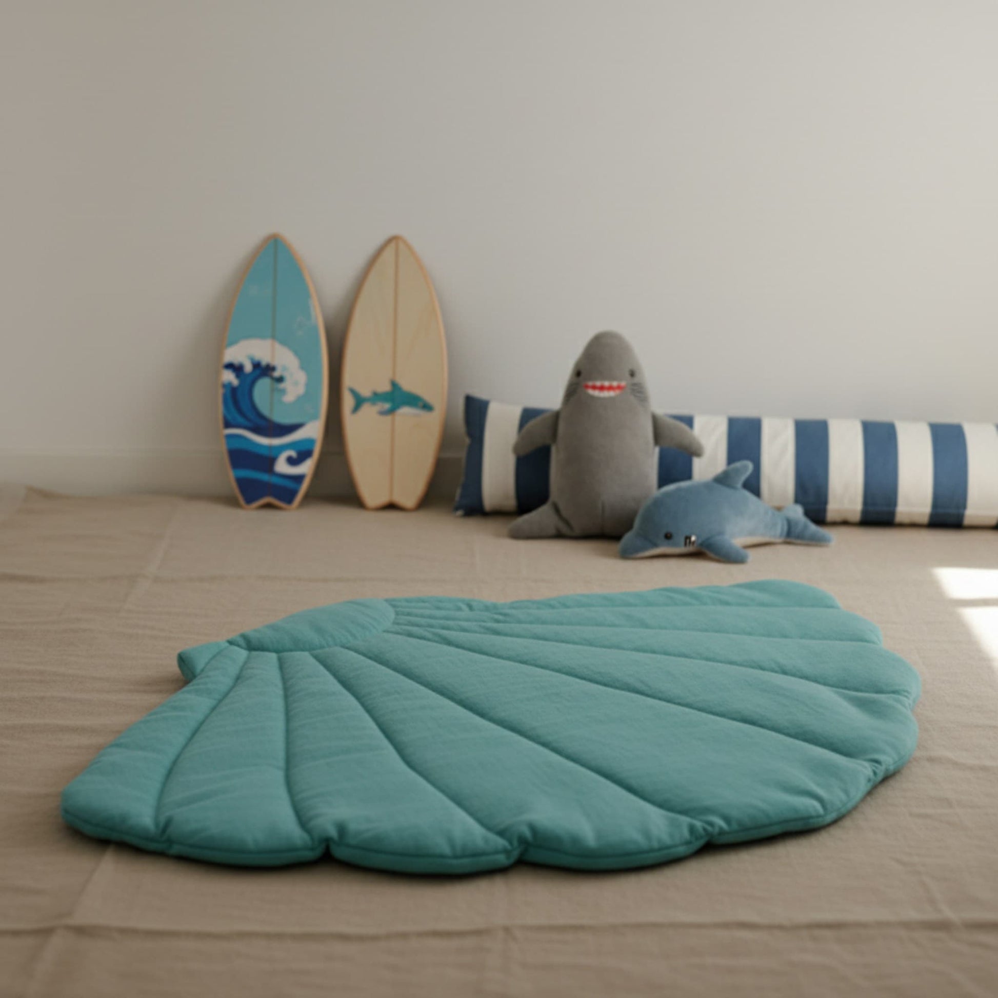 Shell Linen Play Mat, Baby Play Mat