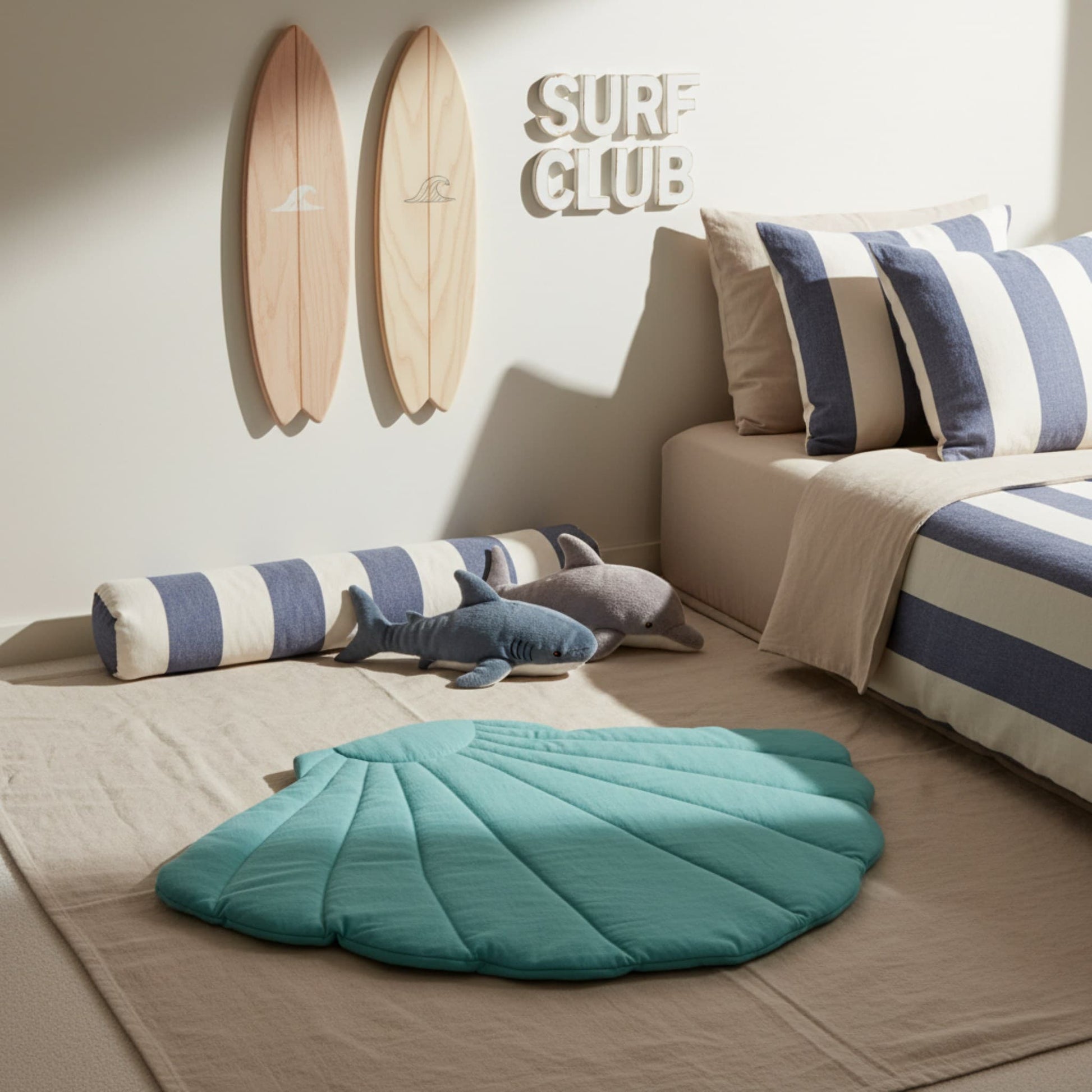 Shell Linen Play Mat, Baby Play Mat