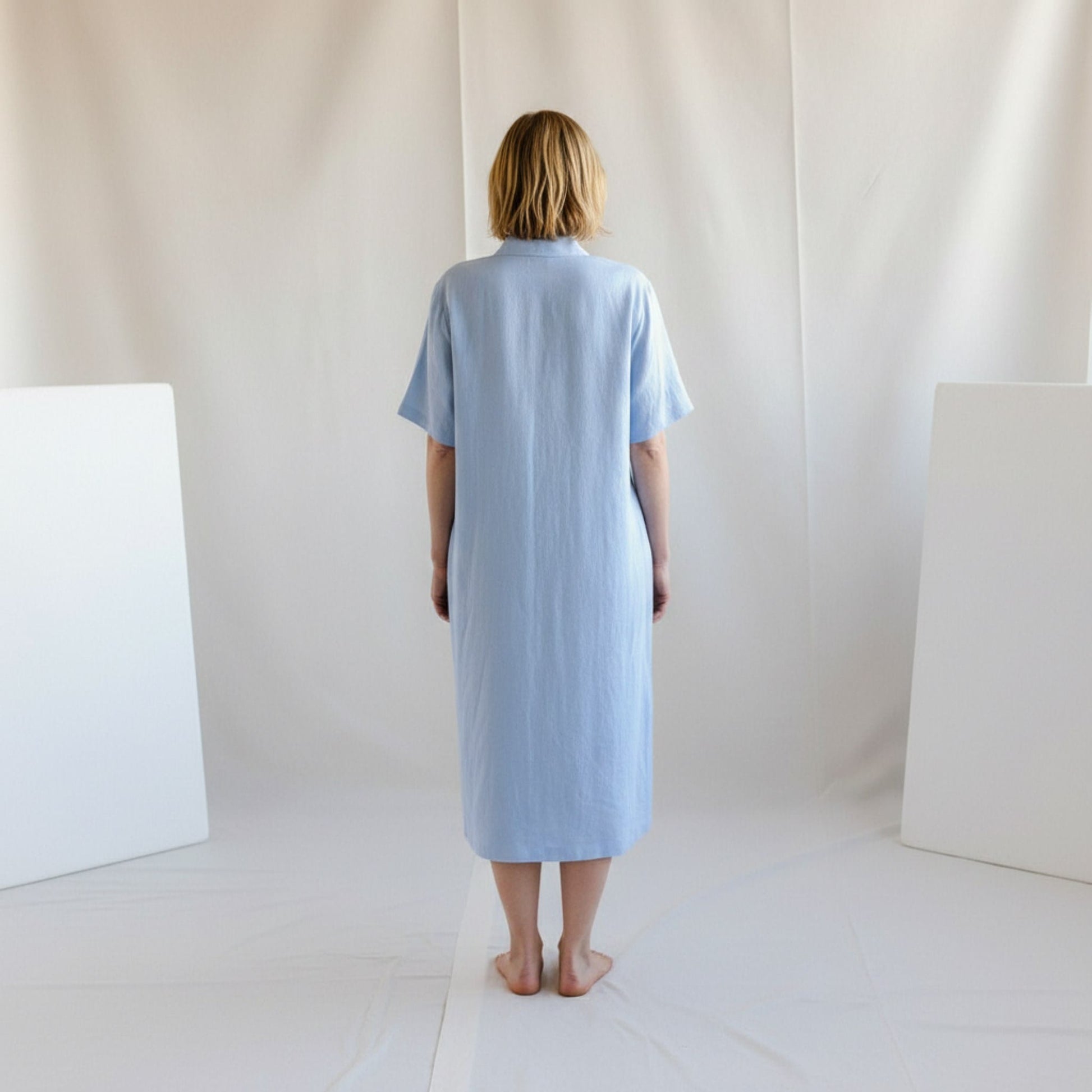 Short Sleeve Linen Robe, Linen Robe Womens