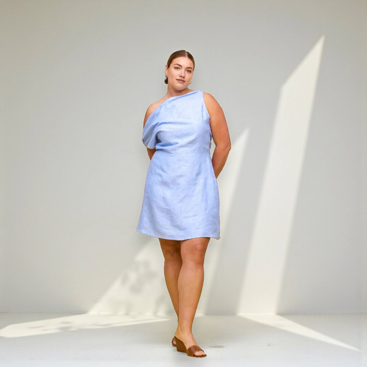 Sleeveless A Line Mini Dress, One Shoulder Mini Dress