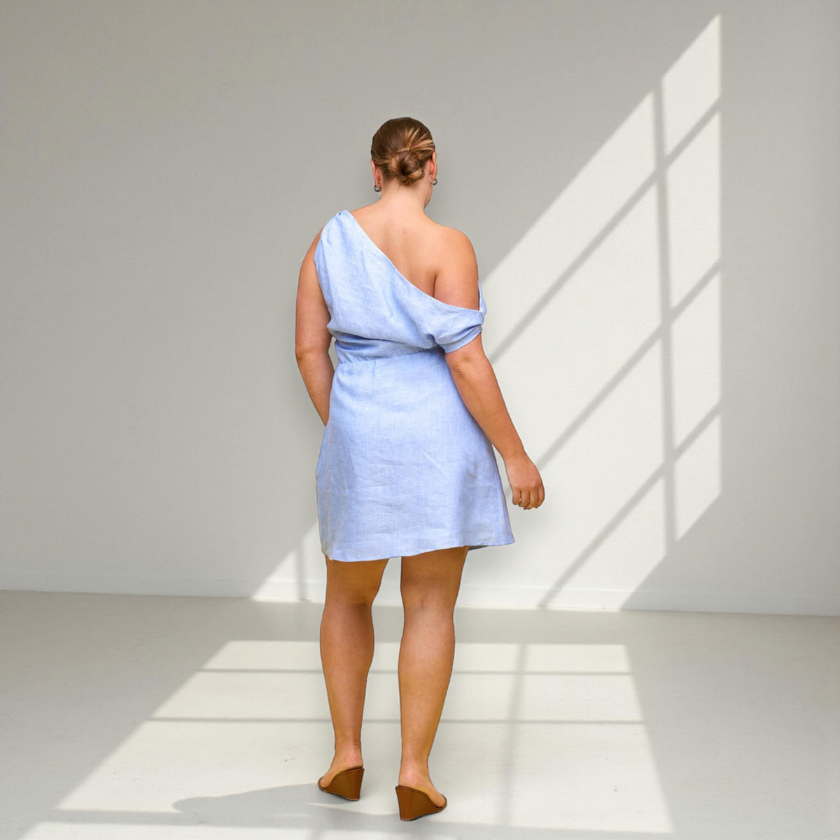 Sleeveless A Line Mini Dress, One Shoulder Mini Dress
